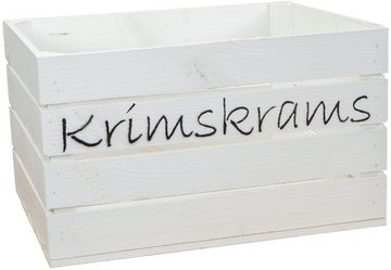 Kistenkolli Altes Land Allzweckkiste Obstkiste Johanna weiss "Krimskrams" Weinkiste Holzkiste Aufbewahrungs