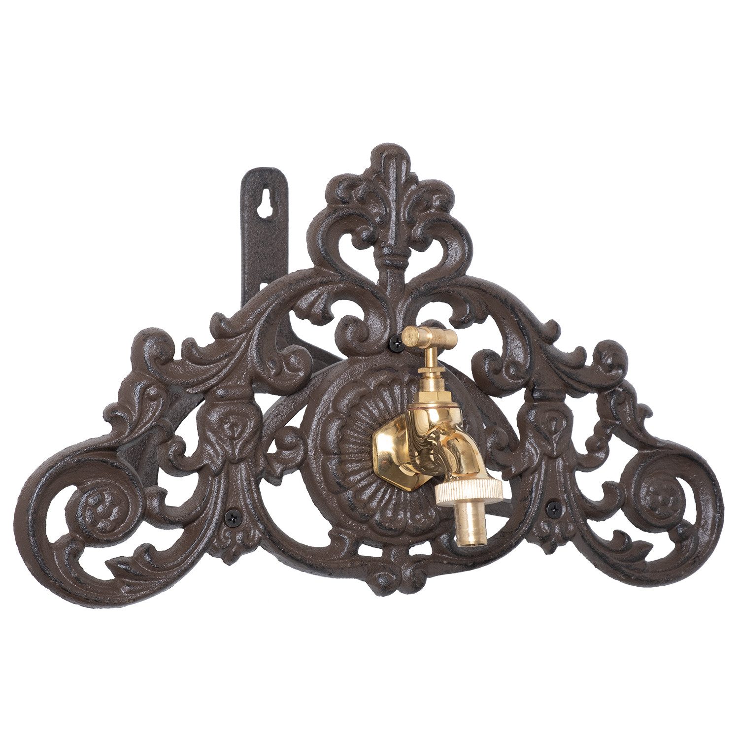 Moritz Dekoobjekt Garten Wasserhahn mit Schlauchhalter Vintage Design (Garten Wasserhahn), Bewässerung