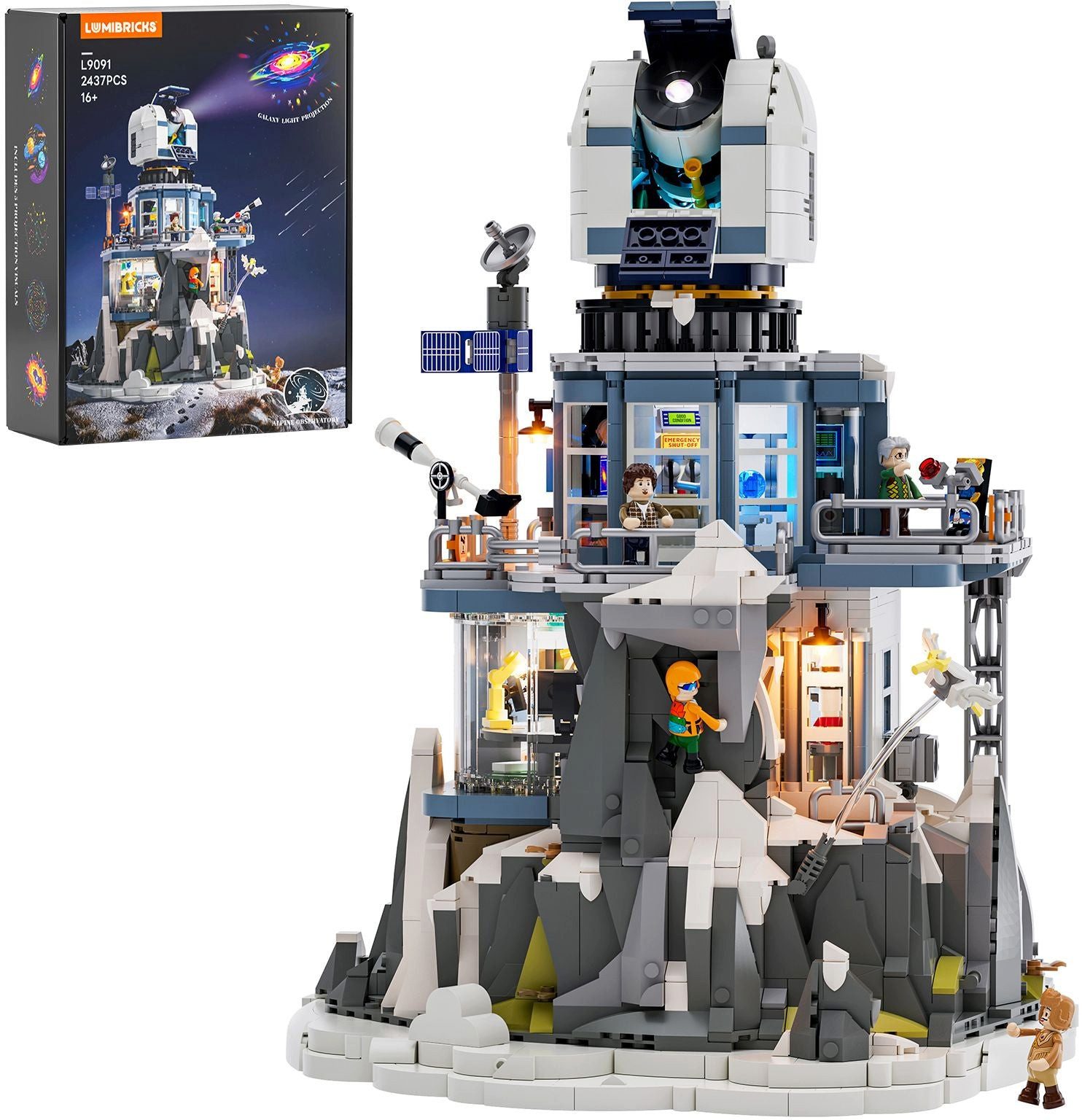Lumibricks Lumibricks Alpenobservatorium 2437 Teile mit LED Konstruktions-Spielset