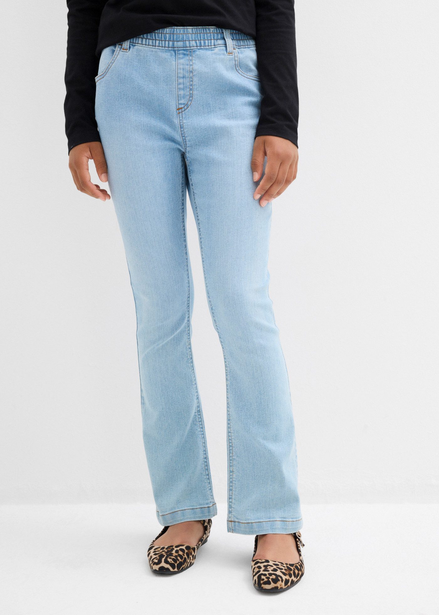 bonprix Schlupfjeans (Packung) für Mädchen, im praktischen 2er Pack, mit Schlupfform, Slim Fit – Bild 2 von 5