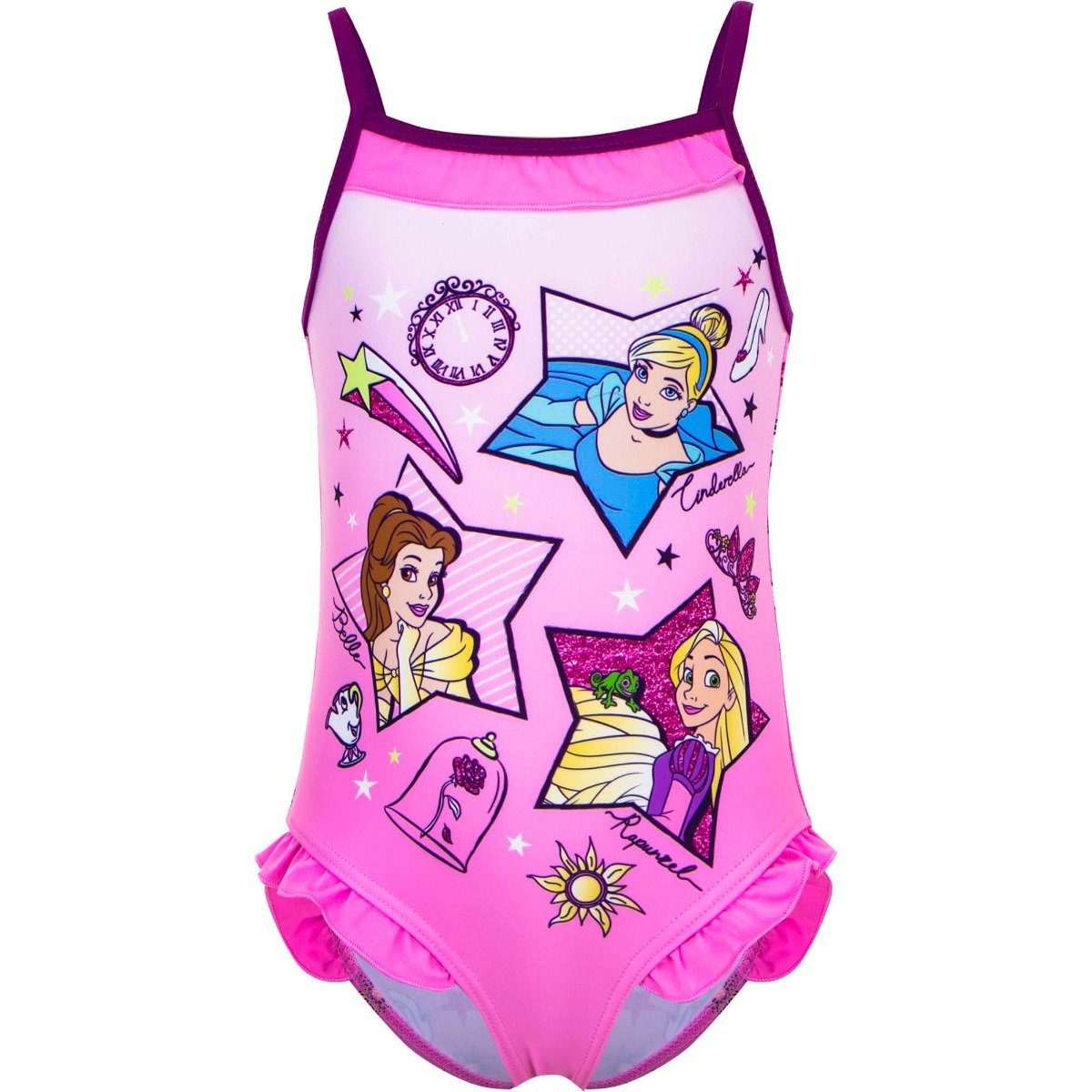 Disney Princess Badeanzug für Mädchen Gr. 98 bis 116 Rosa