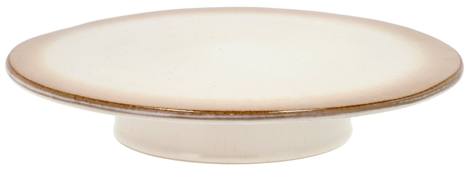 Bitz Tortenplatte Tortenplatte auf Fuß cream 30 x 5,5 cm, Steinzeug, (Platten), Tortenplatte mit Fuß D30 x H5,5 cm Creme