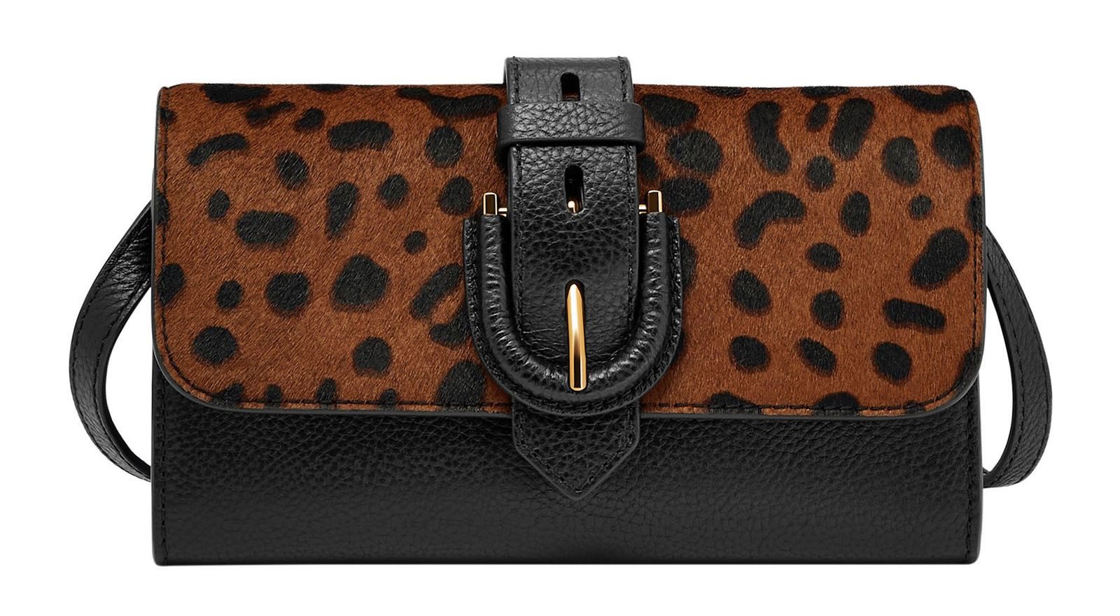 Fossil Geldbörse Wallet Crossbody, aus echtem Leder