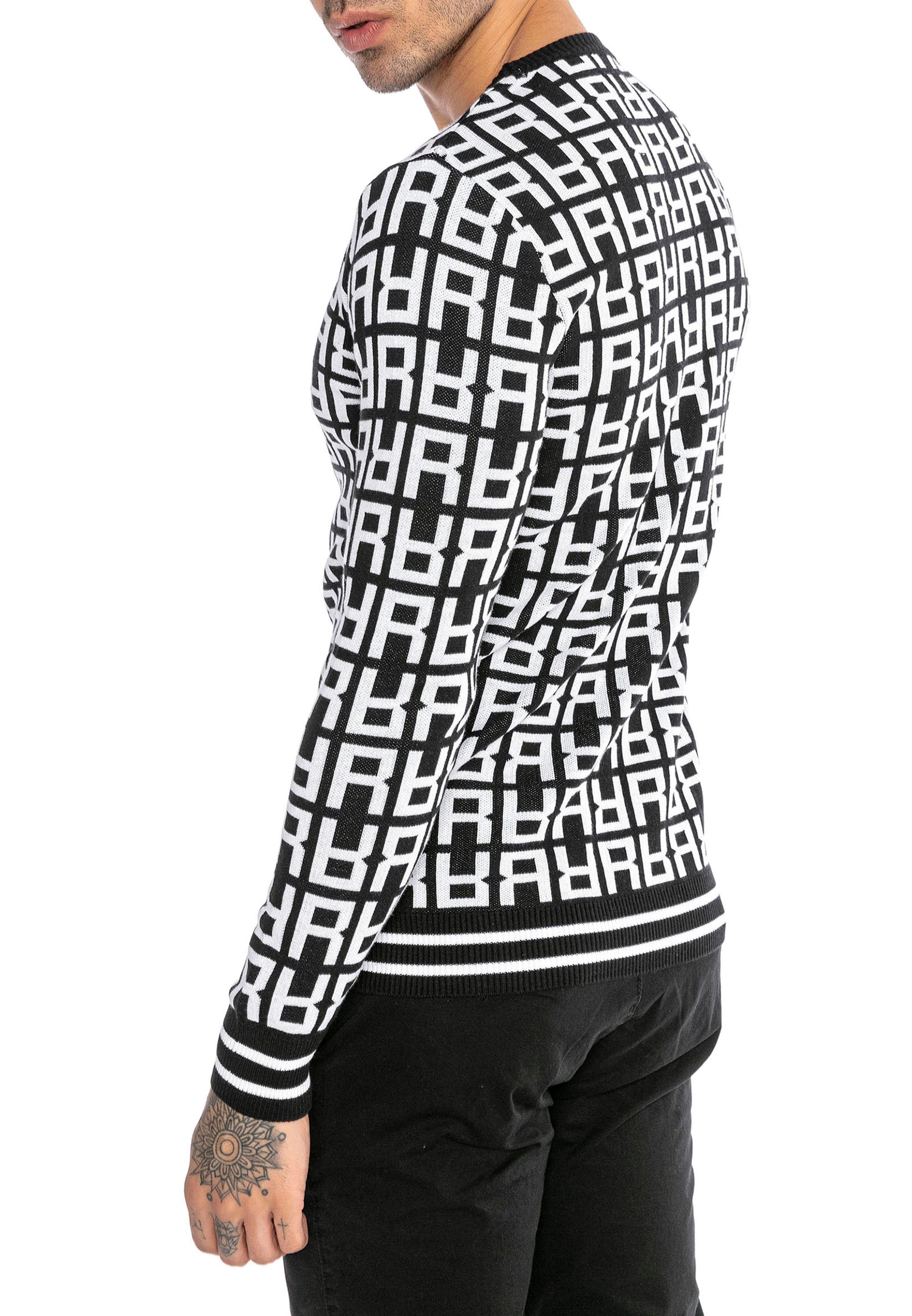 RedBridge Strickpullover mit Rundhalsausschnitt und Allover-Muster Weich, hautfreundlich, atmungsaktiv