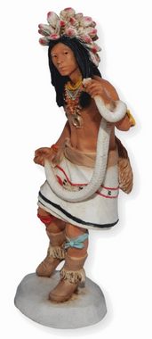 Castagna Dekofigur Native American Figur mit Schlange in den Händen H 17,5 cm Dekofigur Castagna Sammlerfigur