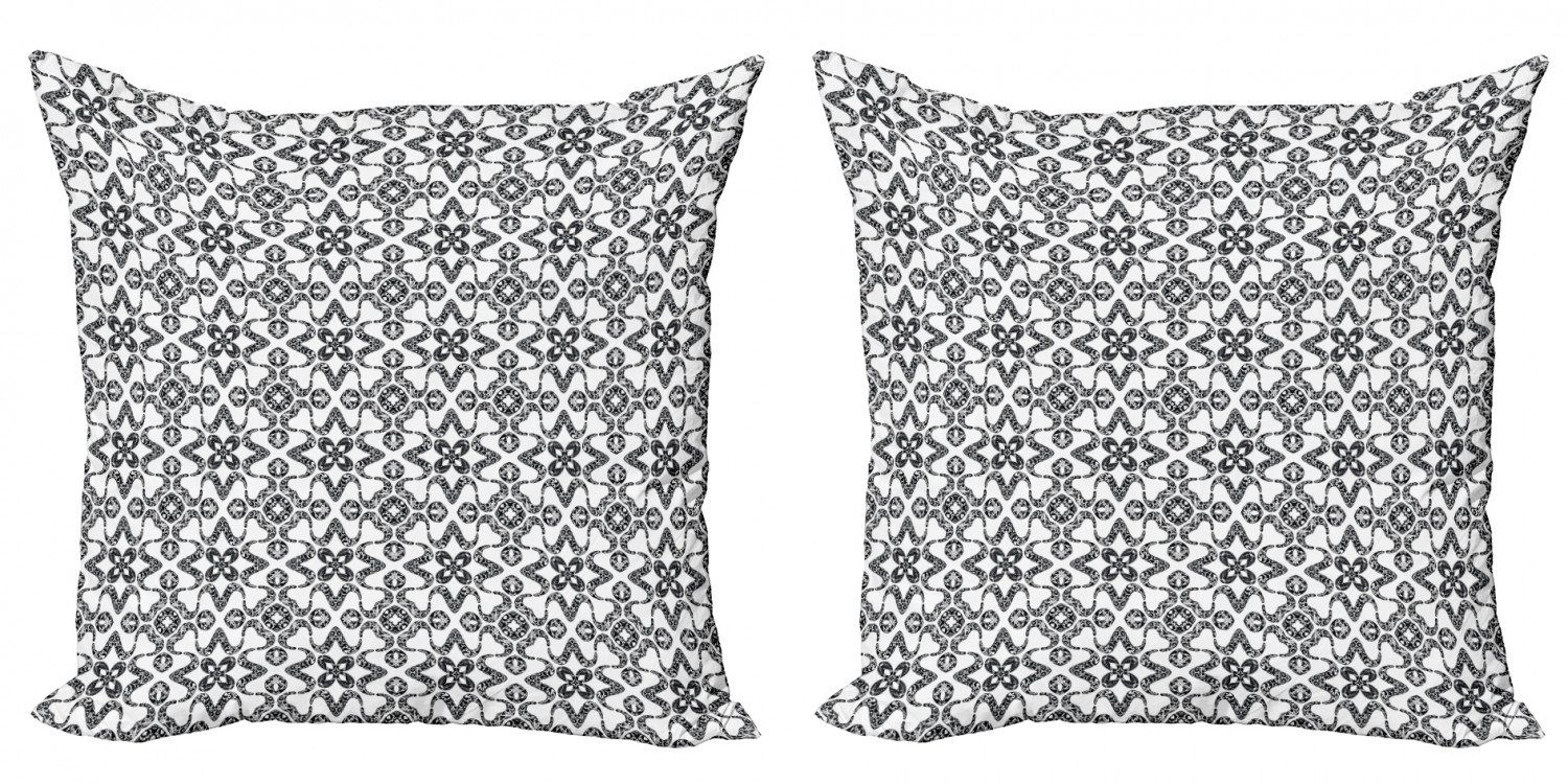 Abakuhaus und weiß Stück), Accent (2 Tile Digitaldruck, Kissenbezüge Doppelseitiger Schwarz Portugiesisch Modern