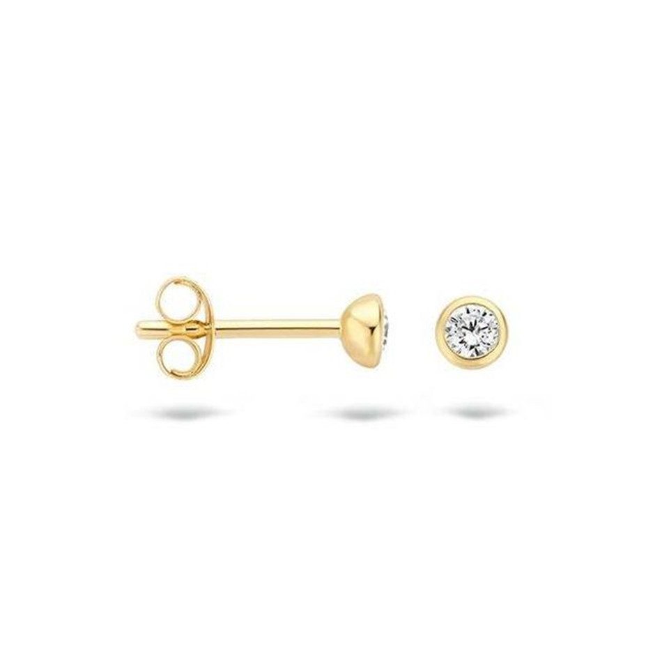 Blush Paar Ohrstecker BLUSH Ohrstecker 14 Karat Gelbgold mit Zirkonia 7214YZI