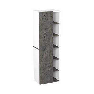 GARLIVO Badezimmer-Set Badezimmerschrank GLC1, hängend, stehend, Marmor, Hochschrank, Breite 50cm