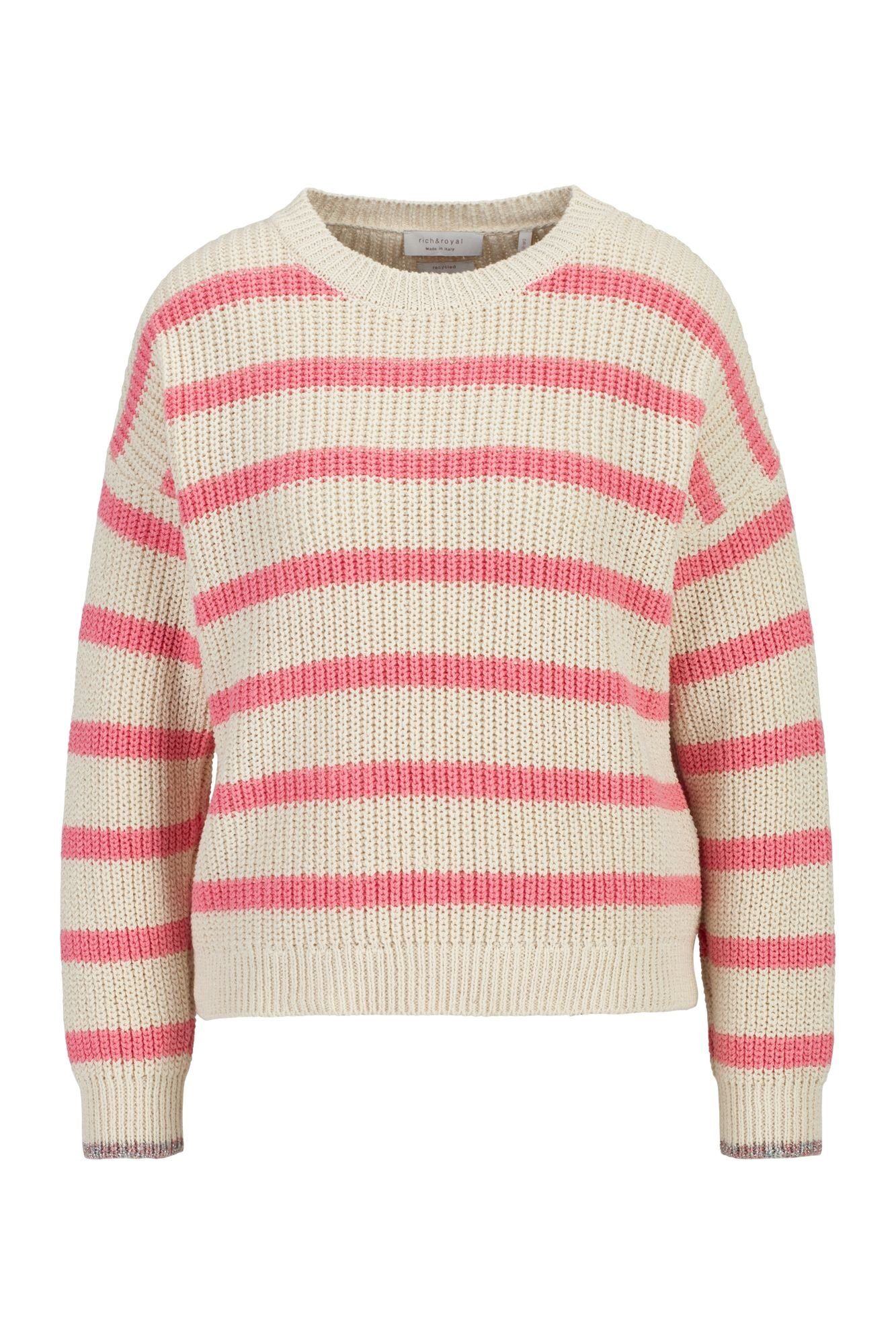 Rich & Royal Strickpullover Crew neck striped GRS