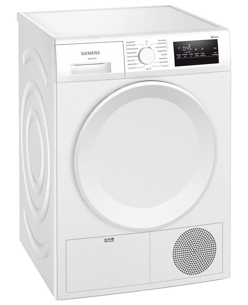 SIEMENS Wärmepumpentrockner iQ300 WT43H004, super40'-Programm: kleine Beladungen schnell und schonend trocknen