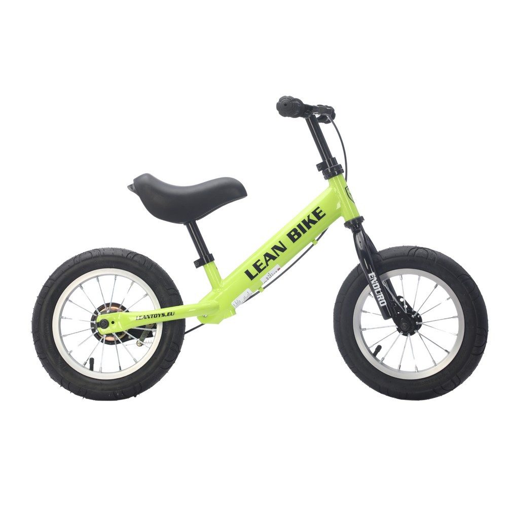 LEAN TOYS Laufrad Lauflernrad Balancerad Kinderrad 12 Zoll, 12 Zoll Luftreifen, Stahlrahmen, höhenverstellbar
