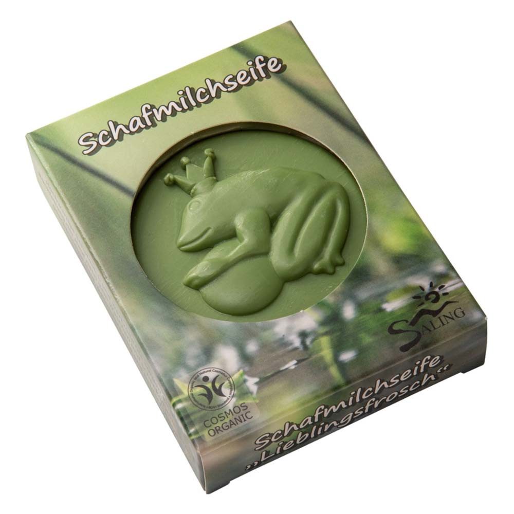 Saling Handseife Schafmilchseife - Frosch Apfel Limette 75g