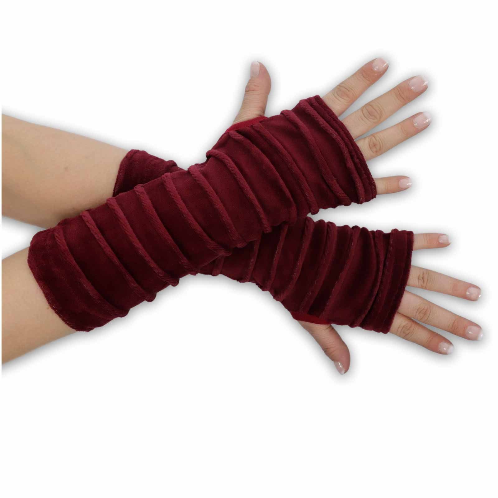 KUNST UND MAGIE Armstulpen Kunst und Magie Samt Armstulpen Stulpen Handwärmer Handschuhe Boho