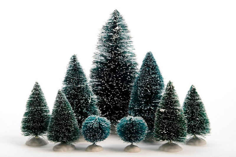 Kaemingk Künstlicher Weihnachtsbaum Bäume Kunstbäume mini Kiefer beschneit Winterlandschaft 9 tlg