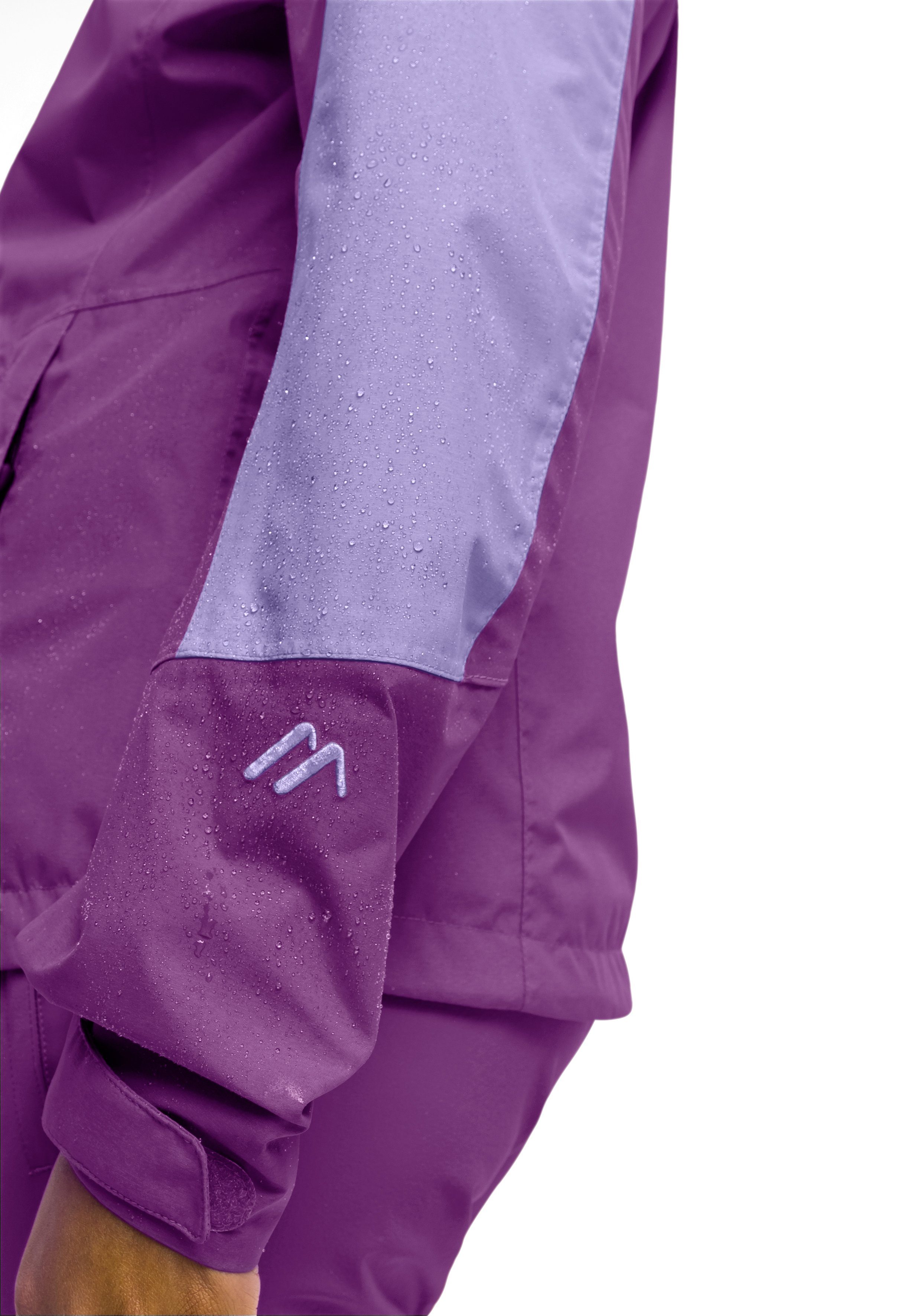 aus Maier Partu Outdoorjacke Wasserdichte W purpurviolett Material Funktionsjacke atmungsaktivem Sports