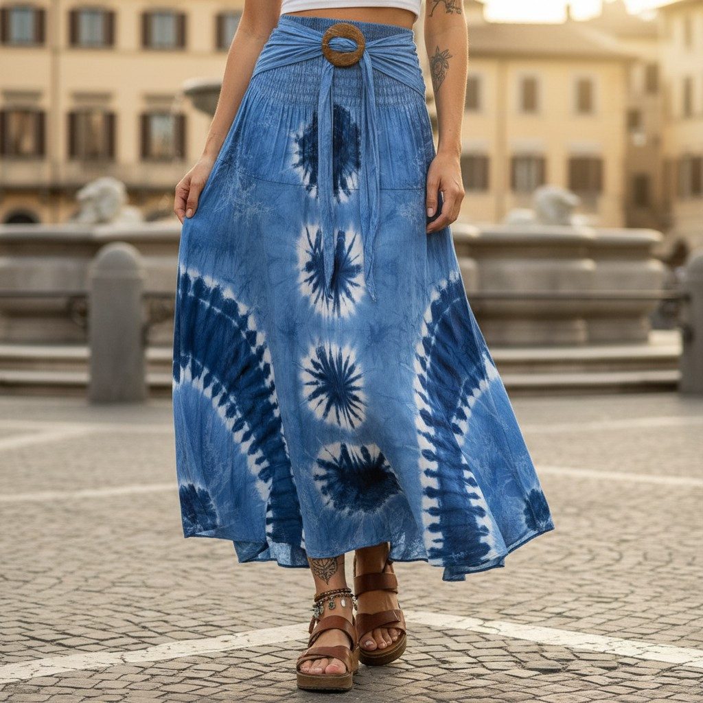Guru-Shop Minirock Boho Sommerrock, Maxirock Hippie chic,.. alternative Bek günstig online kaufen