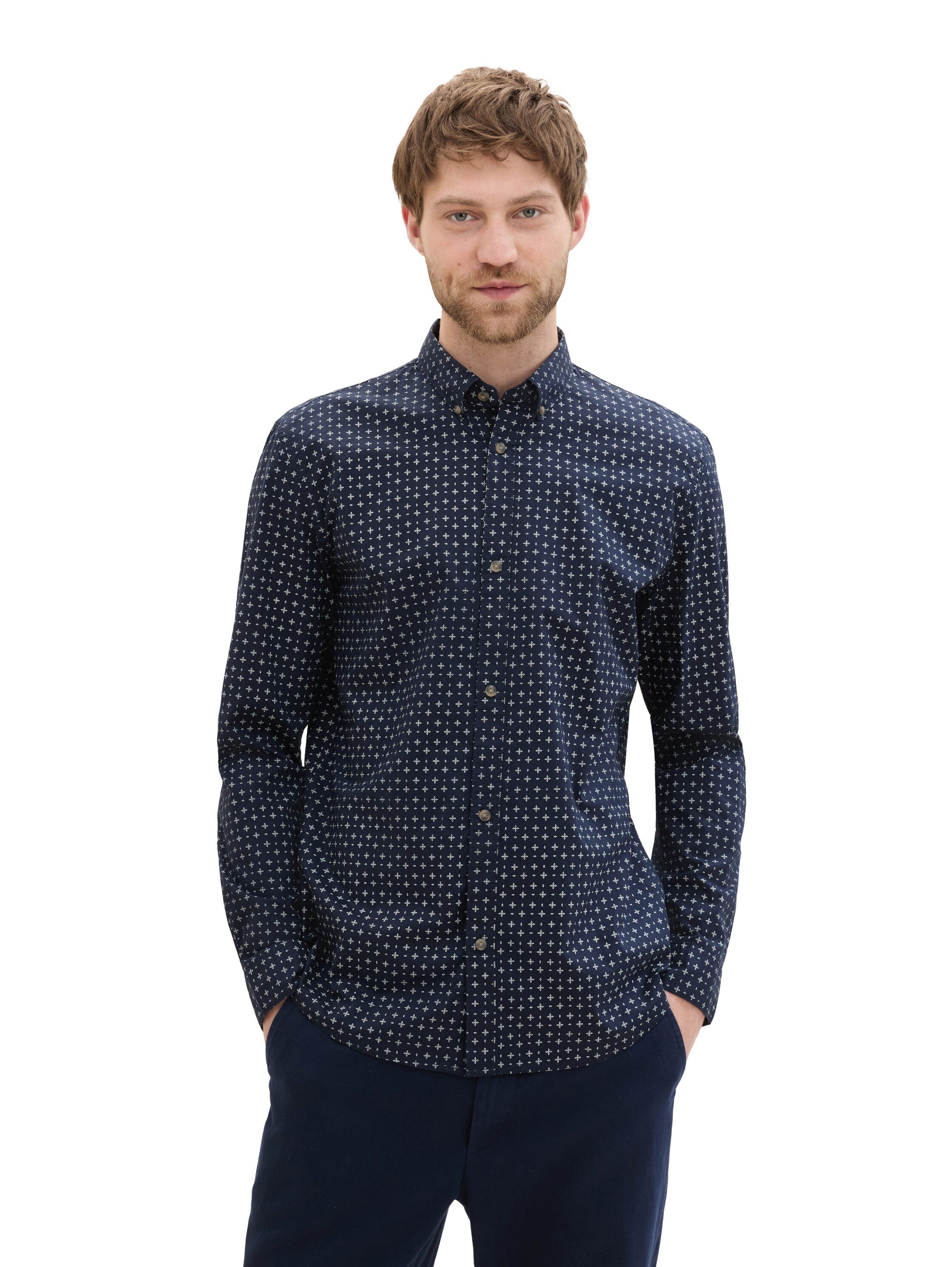 TOM TAILOR Denim Langarmhemd POPLIN mit Streifenmuster günstig online kaufen