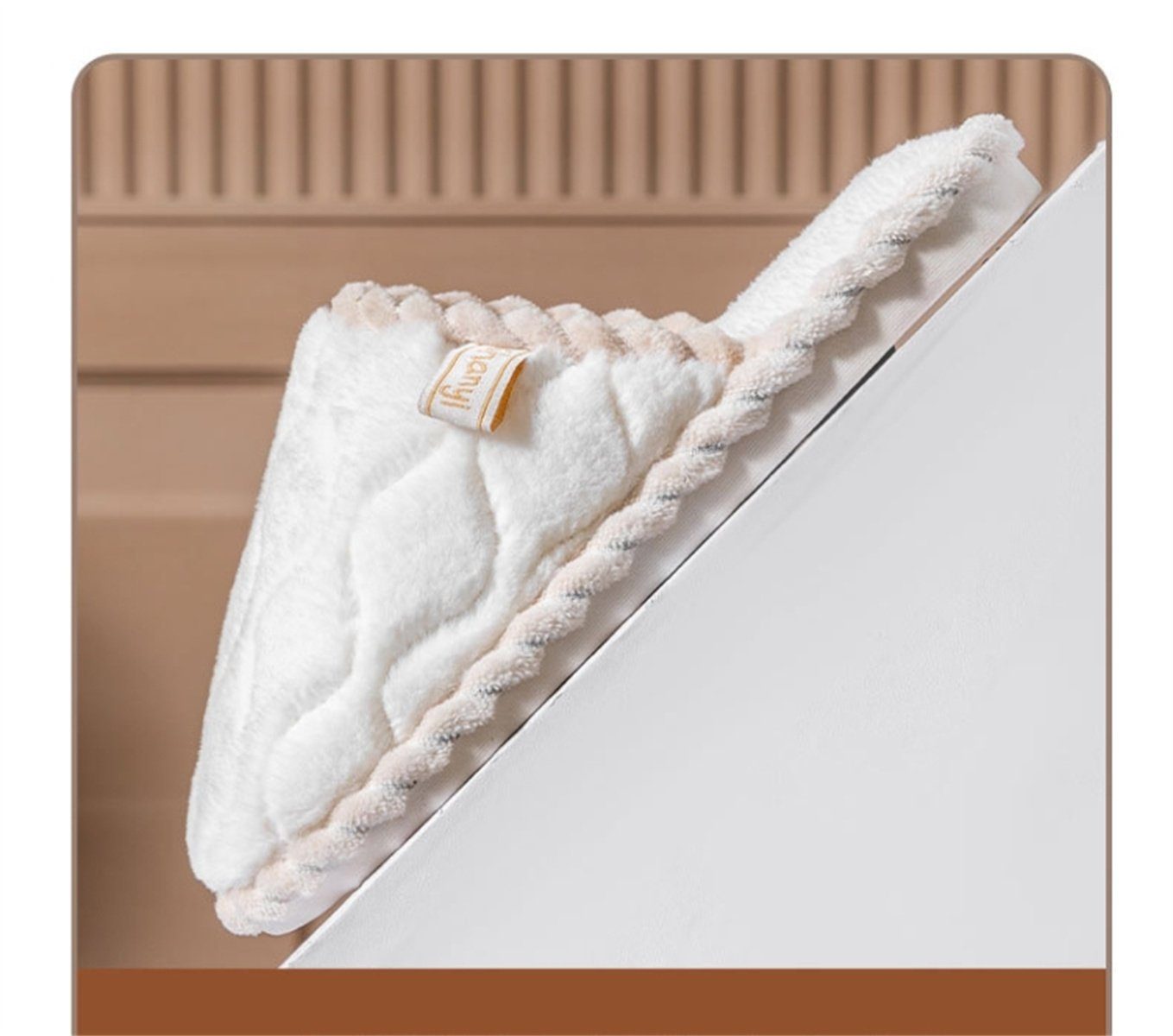 dicker Winter mit Weiß L.Ru und Damen Hausschuhe Sohle Plüsch pantoffeln den UG Heimwinter) Innenschützende im für für (Plüschhausschuhe Herbst