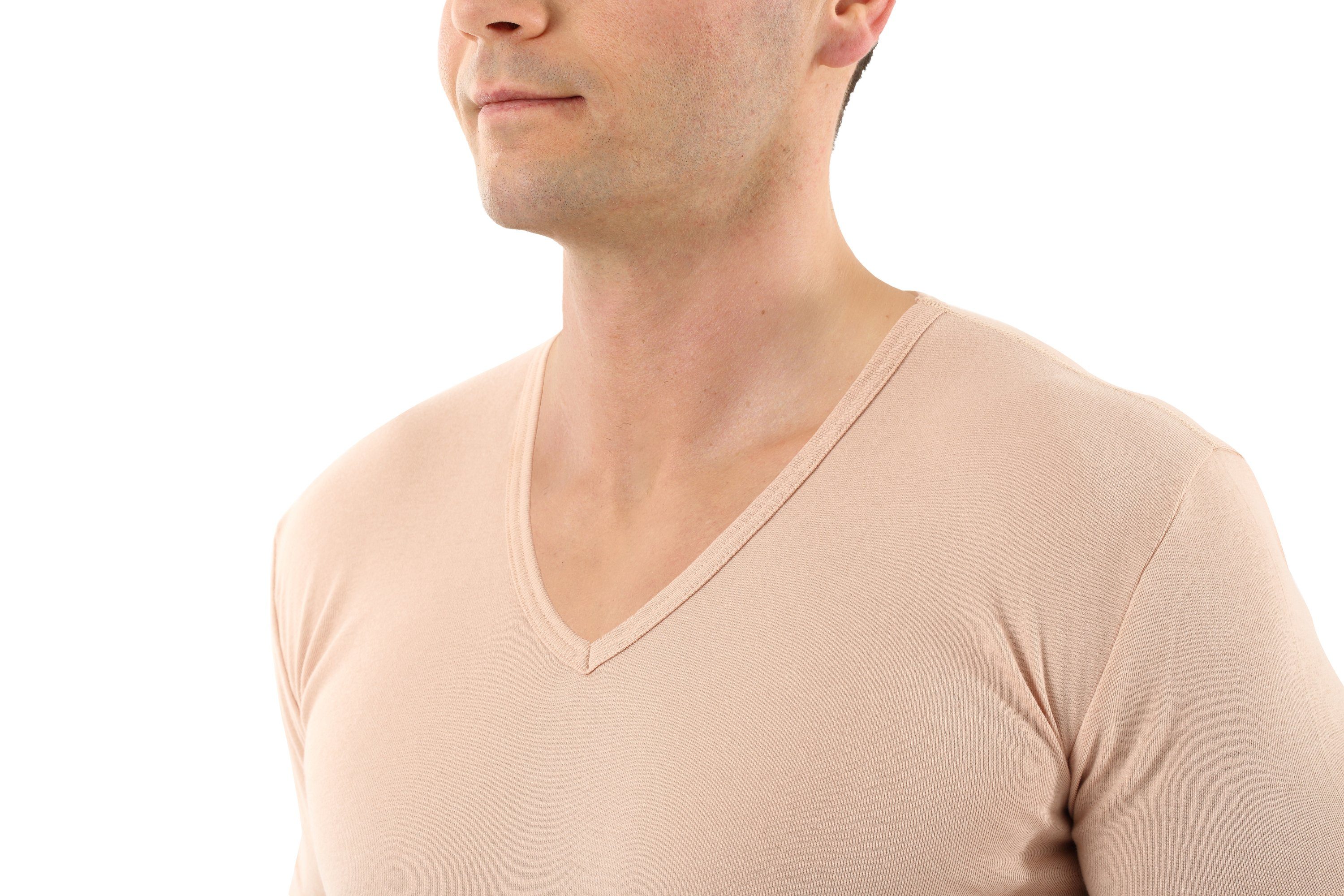 Albert Kreuz Unterhemd Bio V-Neck extra lang Kurzarm (kein Set, kein Set)