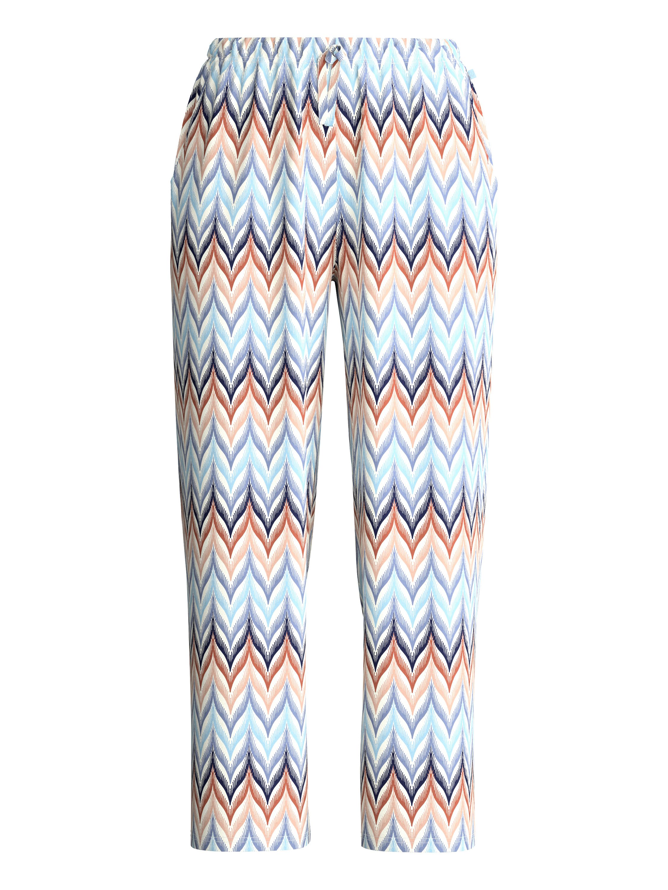 CALIDA Pyjamahose Favourites Tiles Damen (1-tlg) glatt, weich und luftig