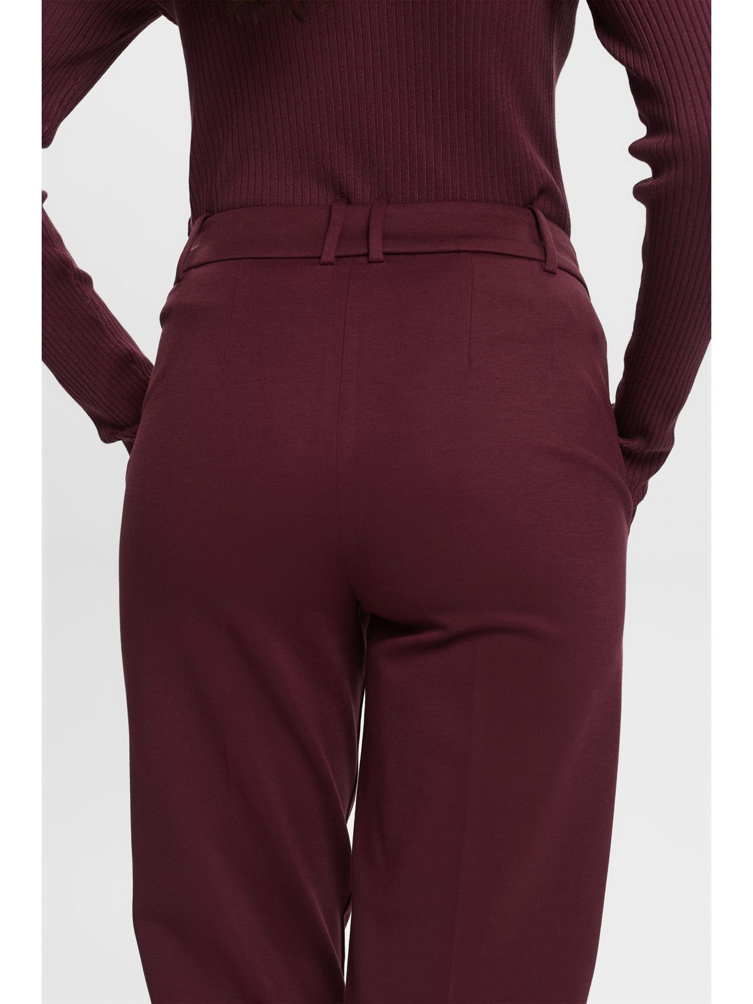 Esprit AUBERGINE Mix Pants PUNTO Tapered Match Stretch-Hose & Collection SPORTY