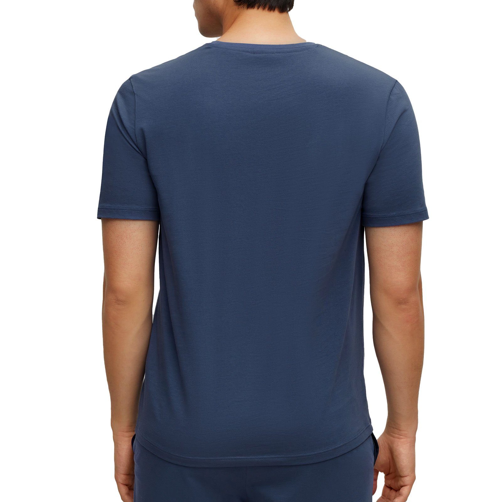 BOSS R der auf T-Shirt blue T-Shirt Brust gesticktem 475 mit Logo Mix&Match open