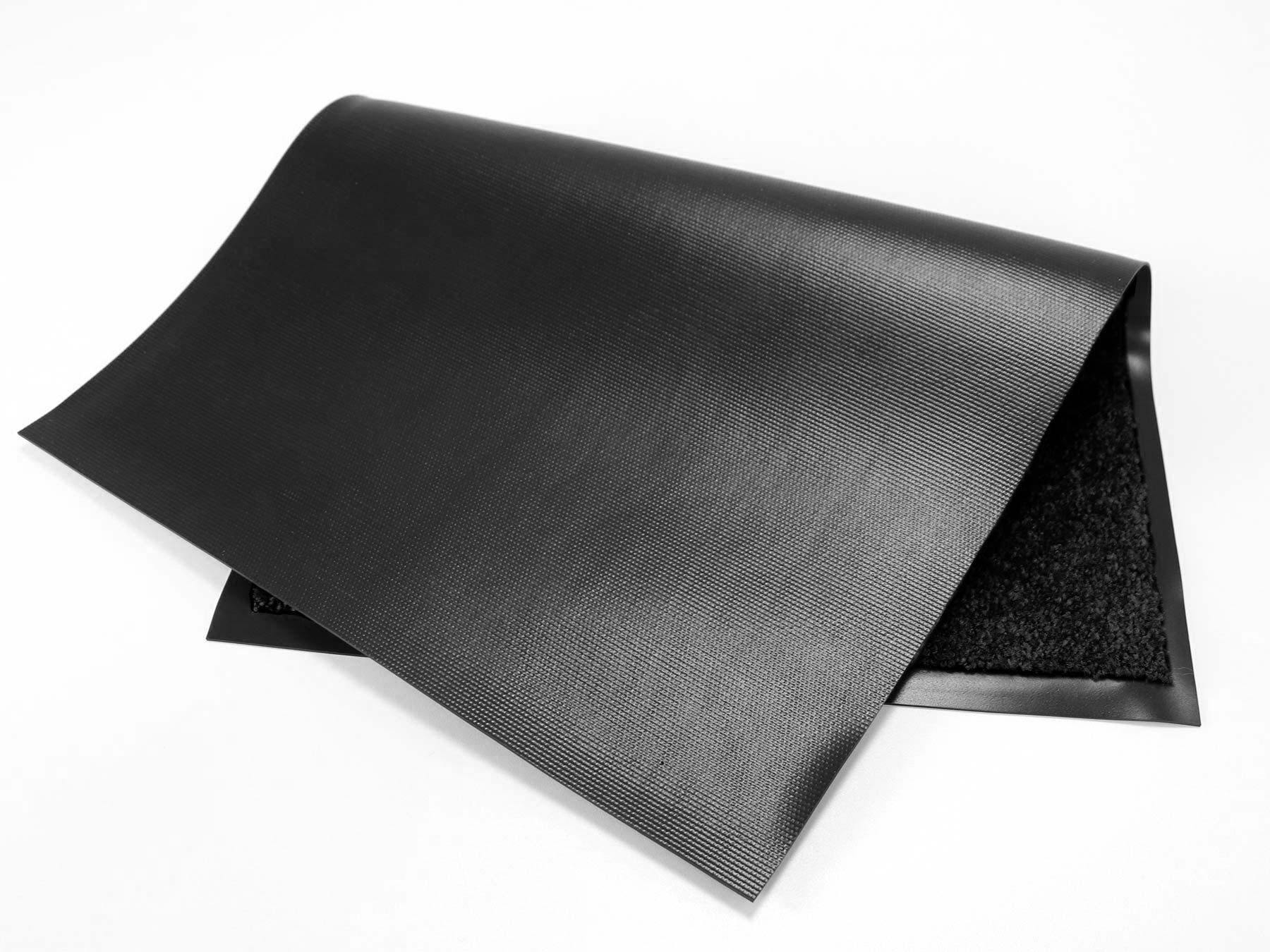 PRO, mm, waschbar rechteckig, Höhe: Uni-Farben, schwarz Primaflor-Ideen 8 Textil, Schmutzfangmatte, CLEAN UV-beständig, Schmutzfangmatte Fußmatte in
