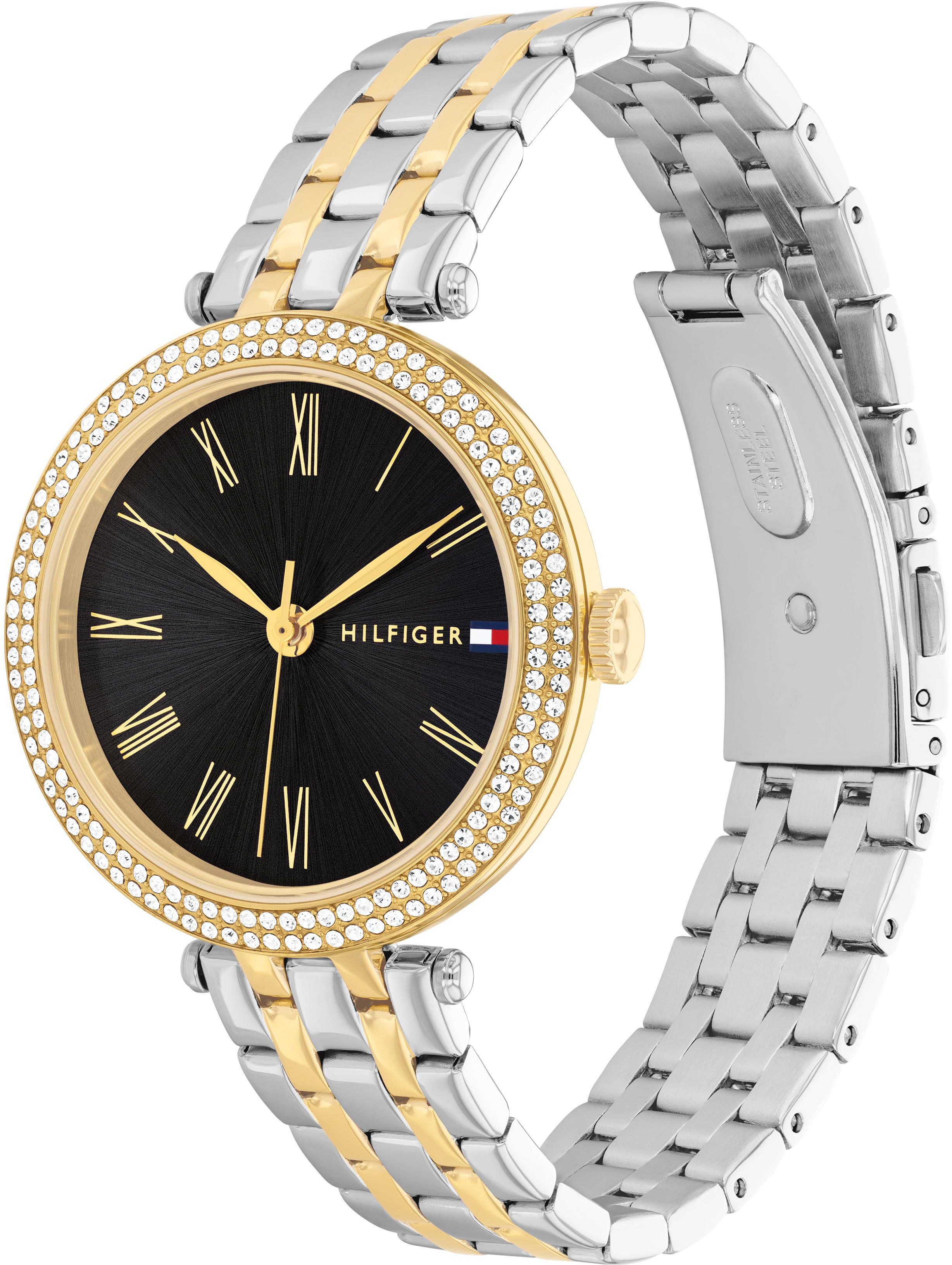 Tommy Hilfiger Quarzuhr NATALIE 1782720, Armbanduhr, Damenuhr, Glaskristall günstig online kaufen