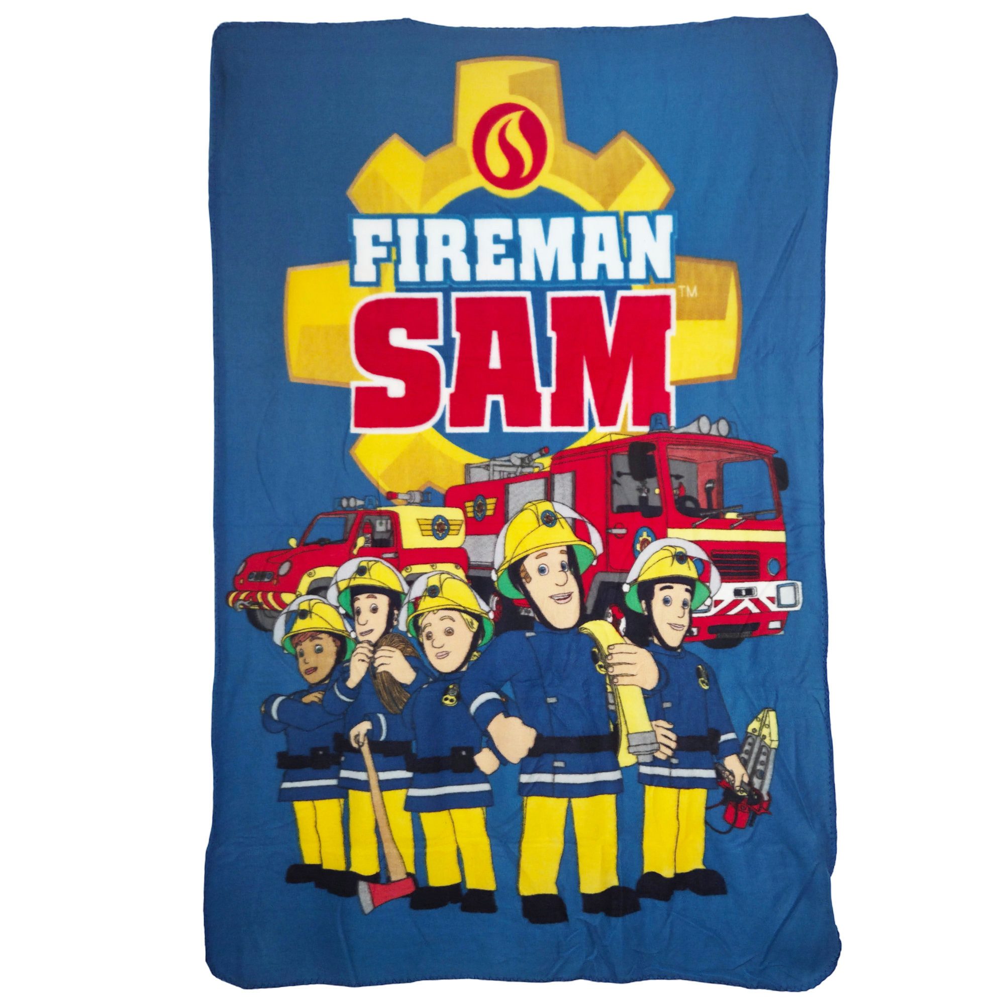 Wohndecke Feuerwehrmann Sam Kinder Fleecedecke leichte Kuscheldecke 100x140 cm, Feuerwehrmann Sam