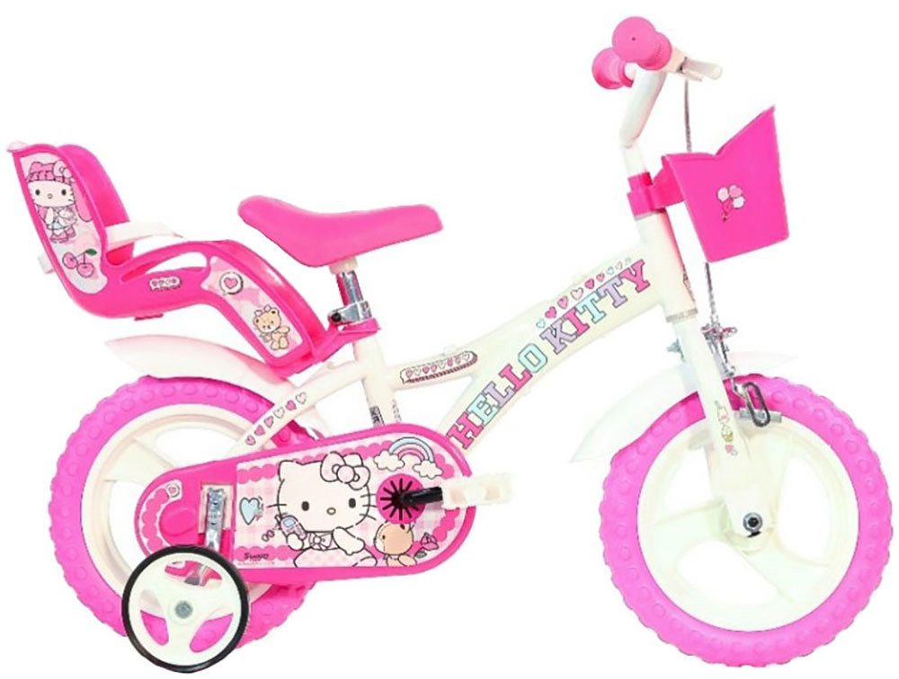 Dino Bikes Kinderfahrrad Hello Kitty 12" Kinderfahrrad 2-4 Jahre, 1 Gang, ohne Schaltung