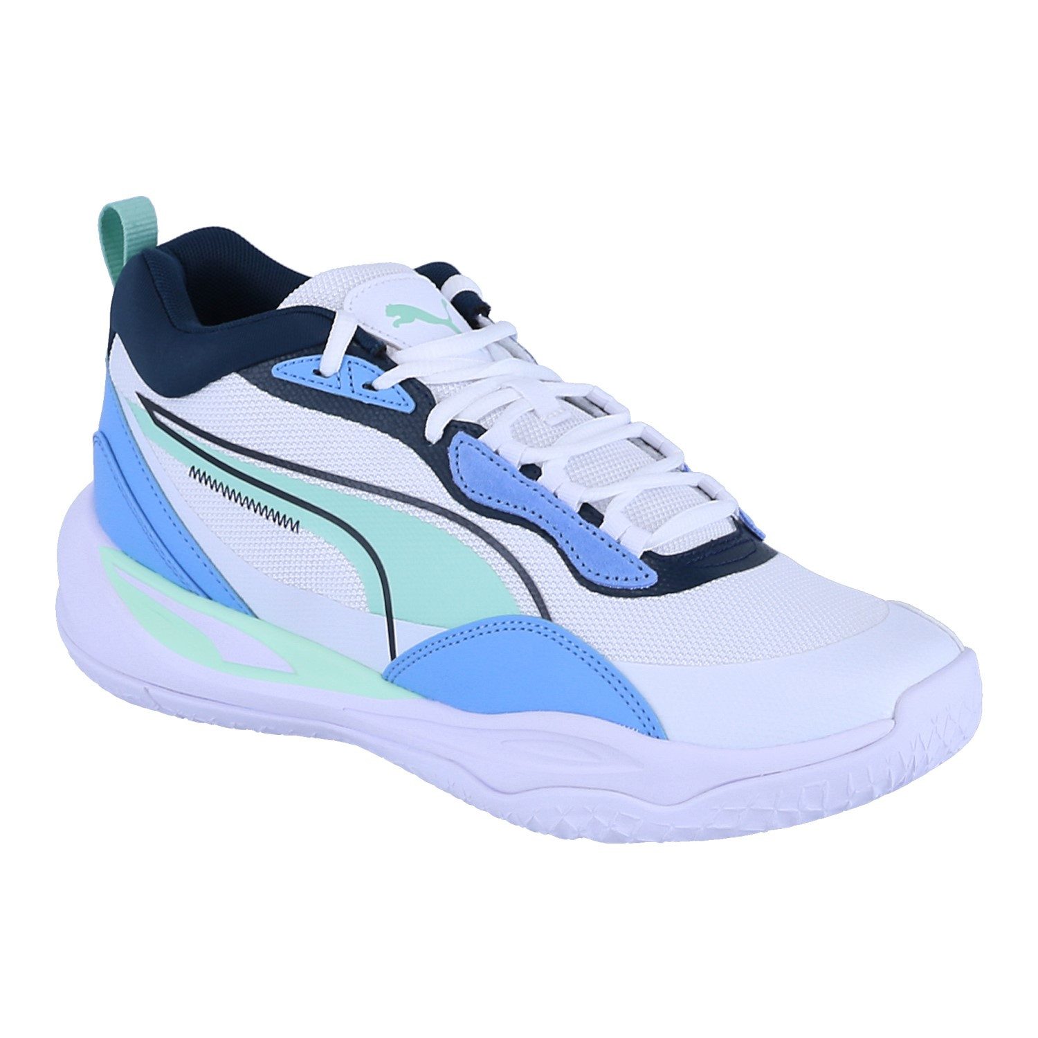 PUMA Hallen-Indoorschuhe Playmaker Pro weiss/minty burst Herren Badmintonschuh