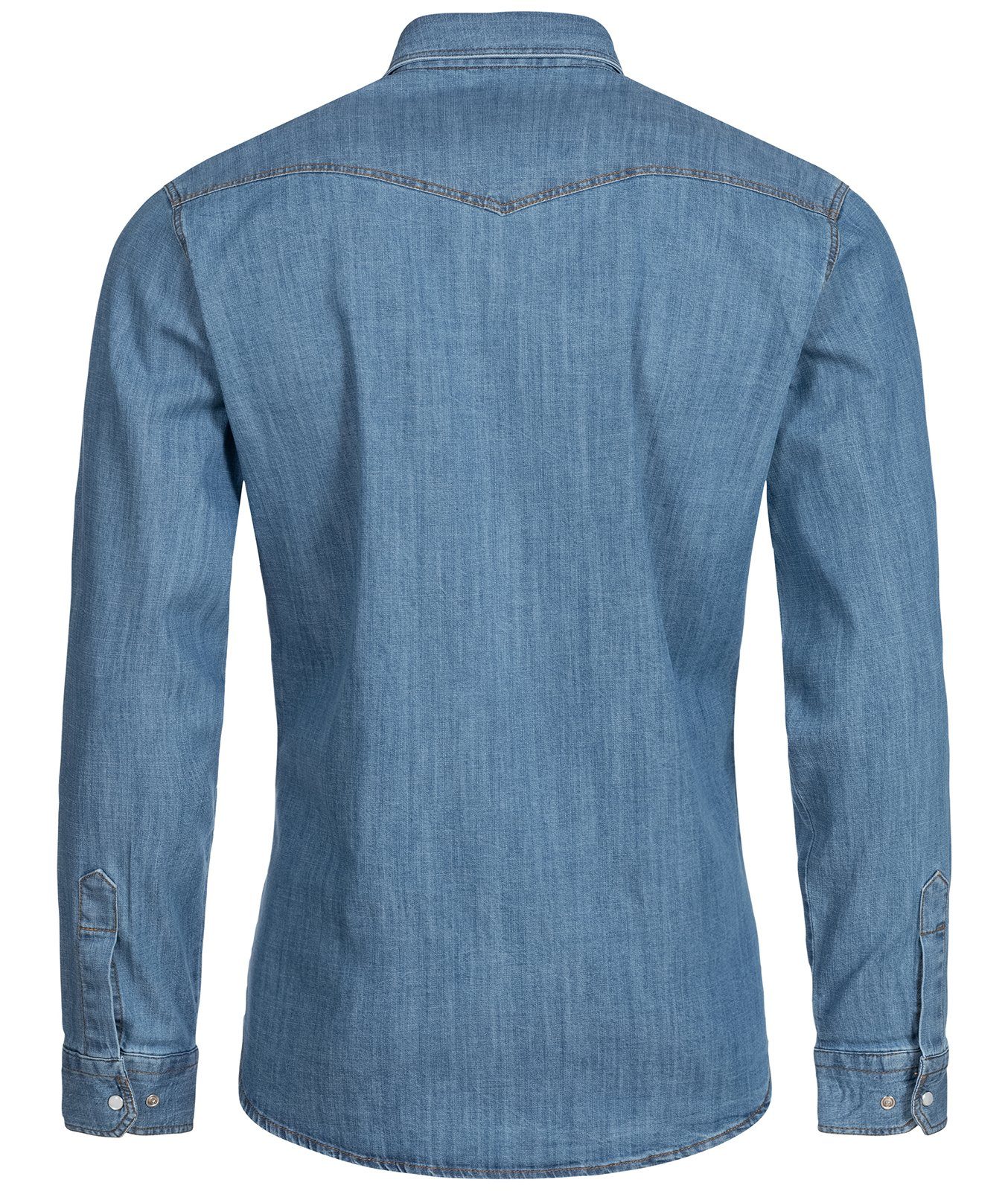 Rock Creek Jeanshemd Herren Jeanshemd Hellblau H-199A – Bild 3 von 5