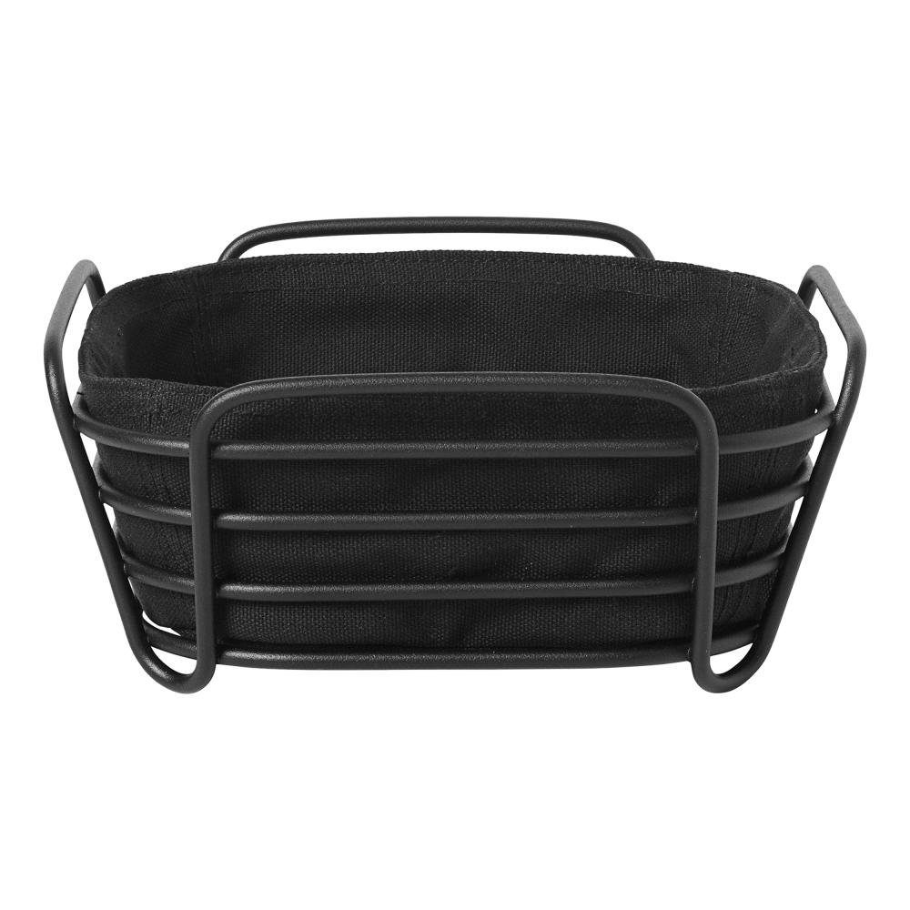 blomus Brotkorb DELARA Brotkorb klein Stahl pulverbeschichtet Baumwolle schwarz 21 x, Baumwolle, (kein-set)