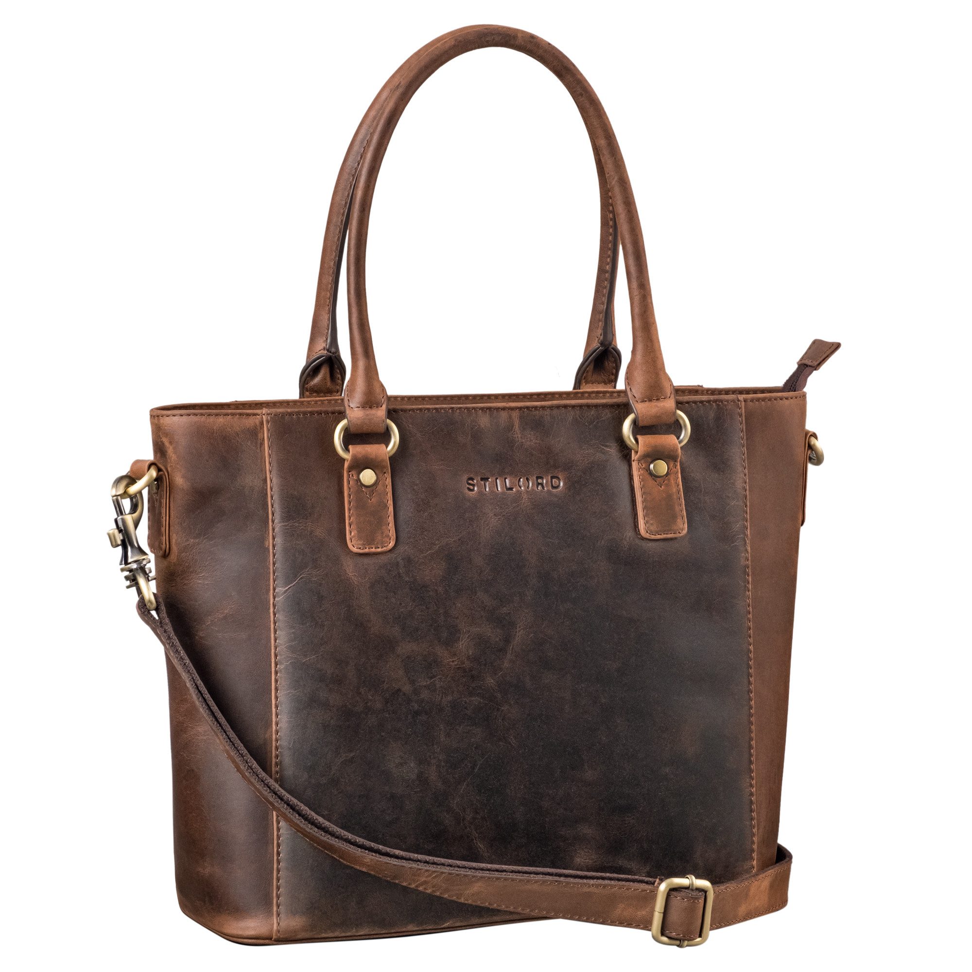 Handtasche STILORD "Abigail" Handtasche Büro Damen Leder Shopper