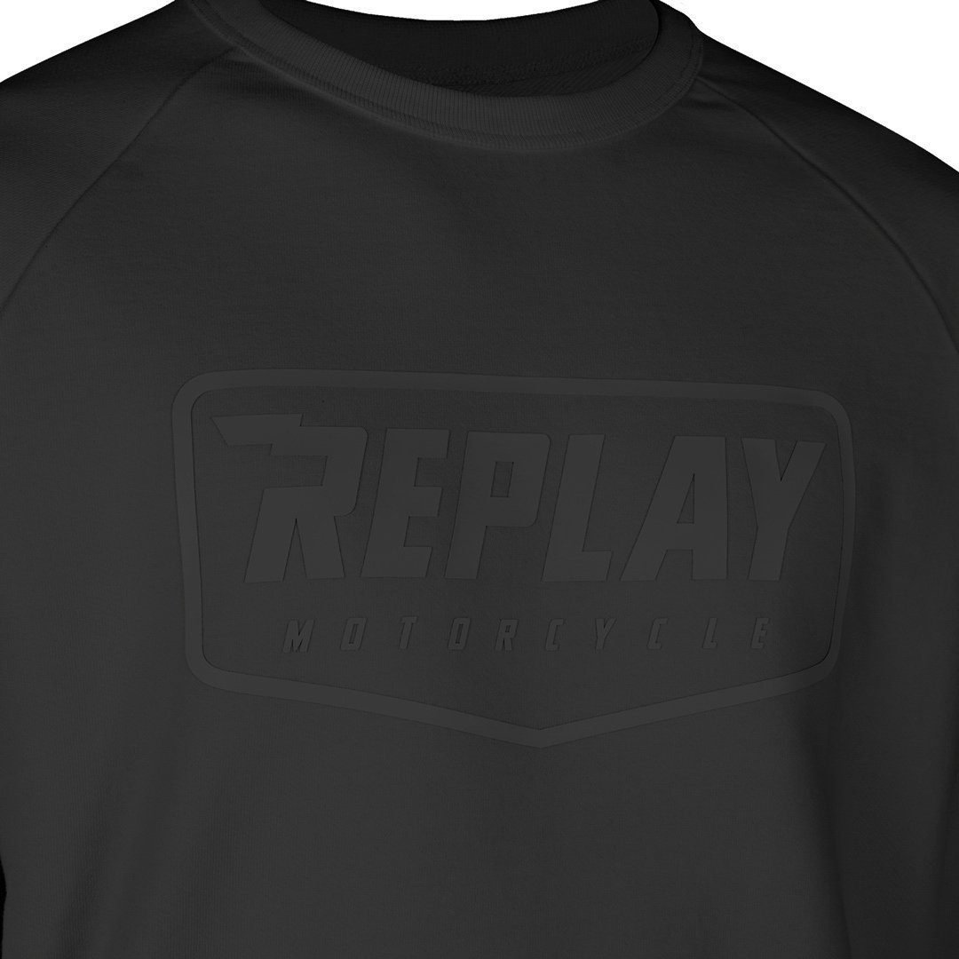 Sweater Replay Black Logo Kapuzenpullover