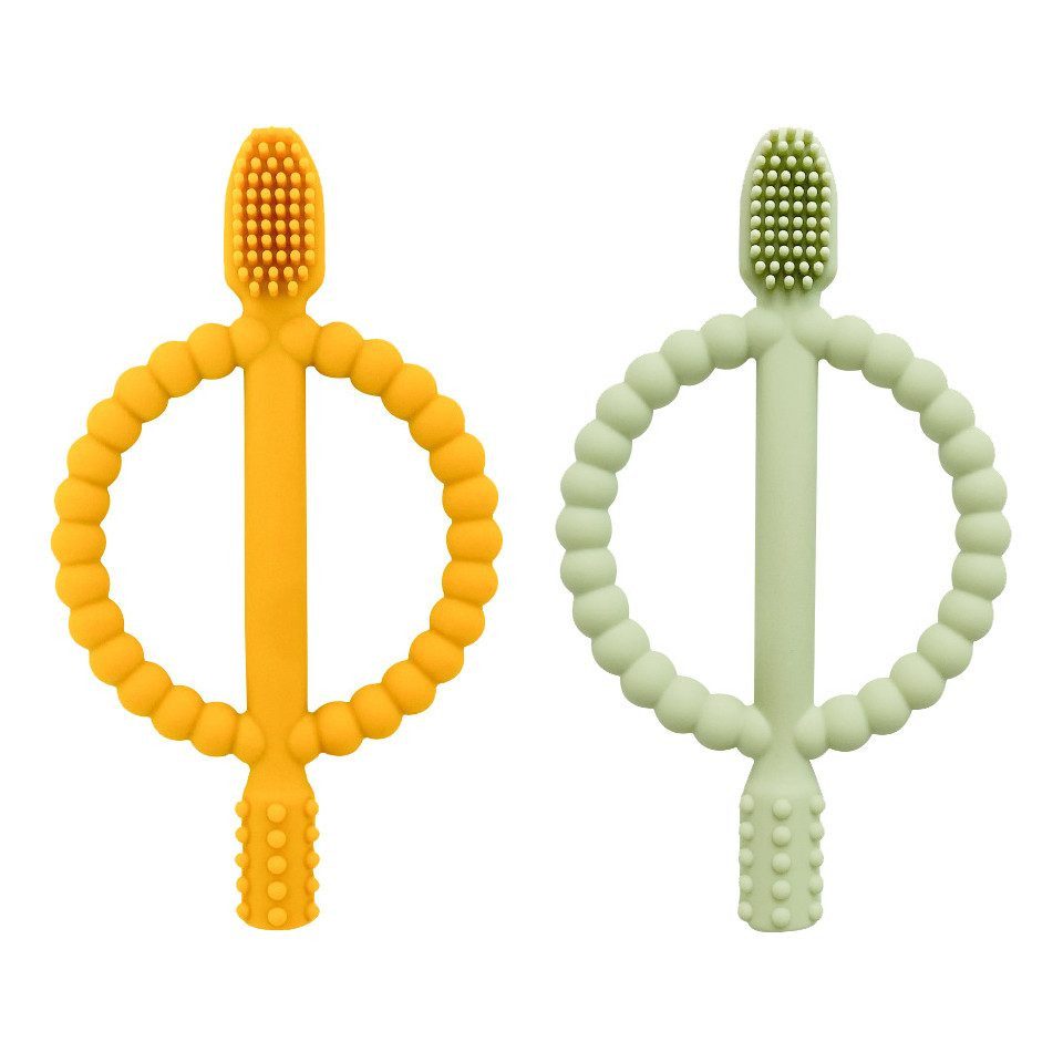 CLTYQ Beißring Baby Beißspielzeug 2er Set, BPA-freie Silikon-Zahnungshilfe, (2-tlg)