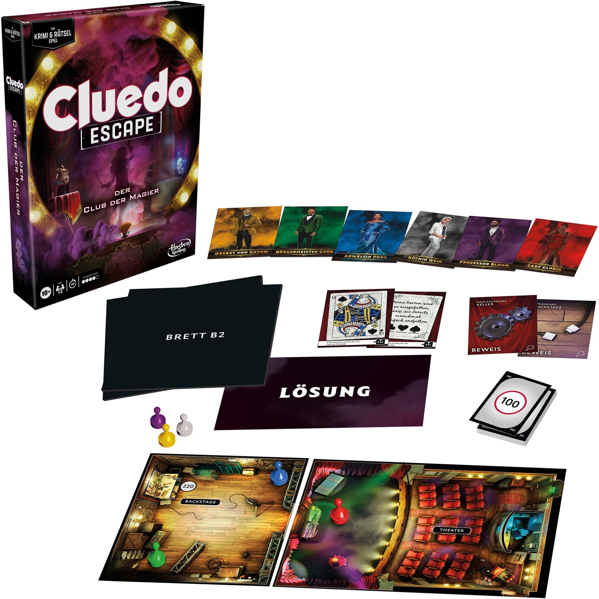 Hasbro Spiel, Cluedo Escape Der Club der Magier
