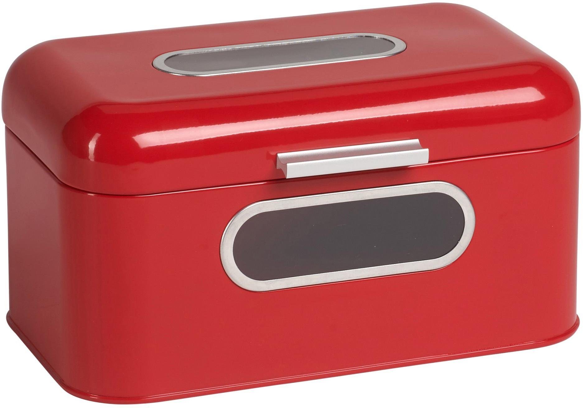 ECHTWERK Brotkasten Retro, Metall, (1-tlg), Brotaufbewahrung, Brotbox mit zwei praktischen Sichtfenstern, small