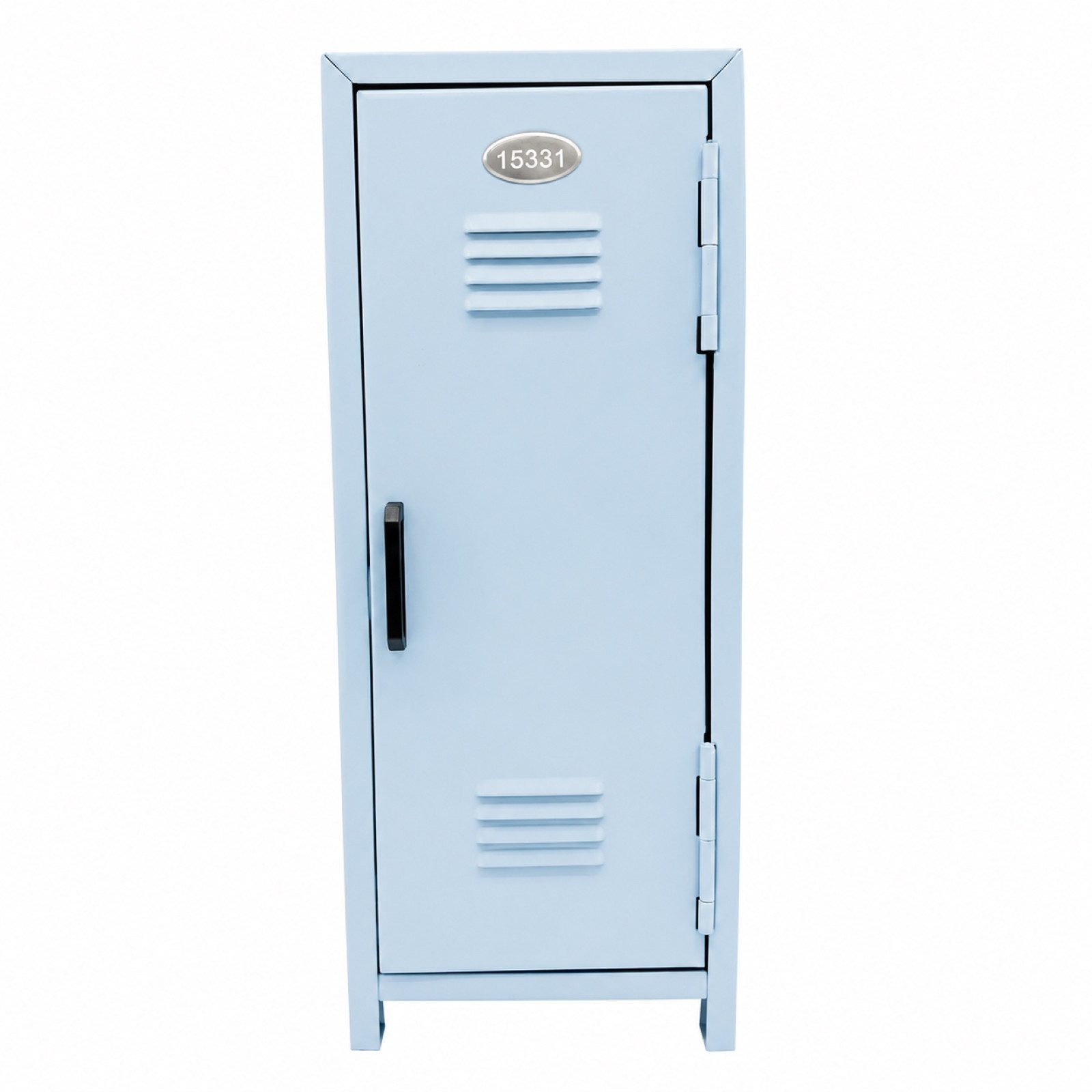 HAC24 Aufbewahrungsbox Mini Spind Abschließbares Schließfach aus Metall 27 x 10,7 x 10,7 cm (1 St), mit Schloss & Stickern, für Schreibtisch, Kinderzimmer und Büro