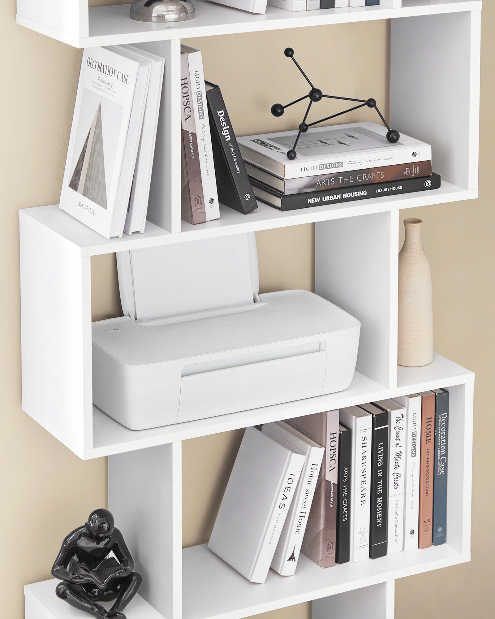 VASAGLE Bücherregal 2er Set Standregal mit 6 Ebenen, 2-tlg., Standregal, Büroregal, 6 Fächer, Holzwerkstoff, 70x190,5x24cm (BxHxT) – Bild 4 von 5