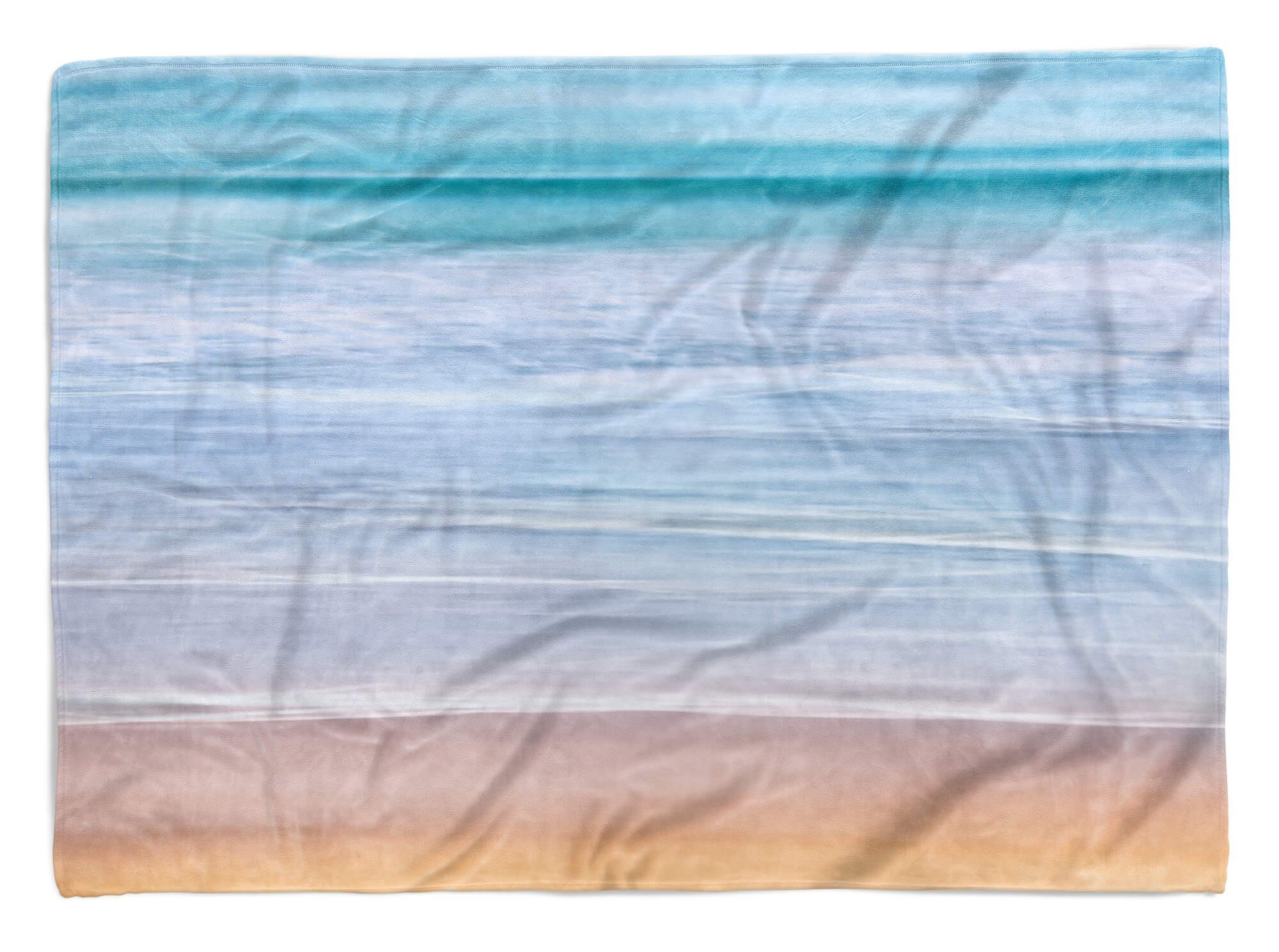 Sinus Art Handtücher Handtuch Strandhandtuch Saunatuch Kuscheldecke mit Fotomotiv Abstrakt Meer Schön, Baumwolle-Polyester-Mix (1-St), Handtuch