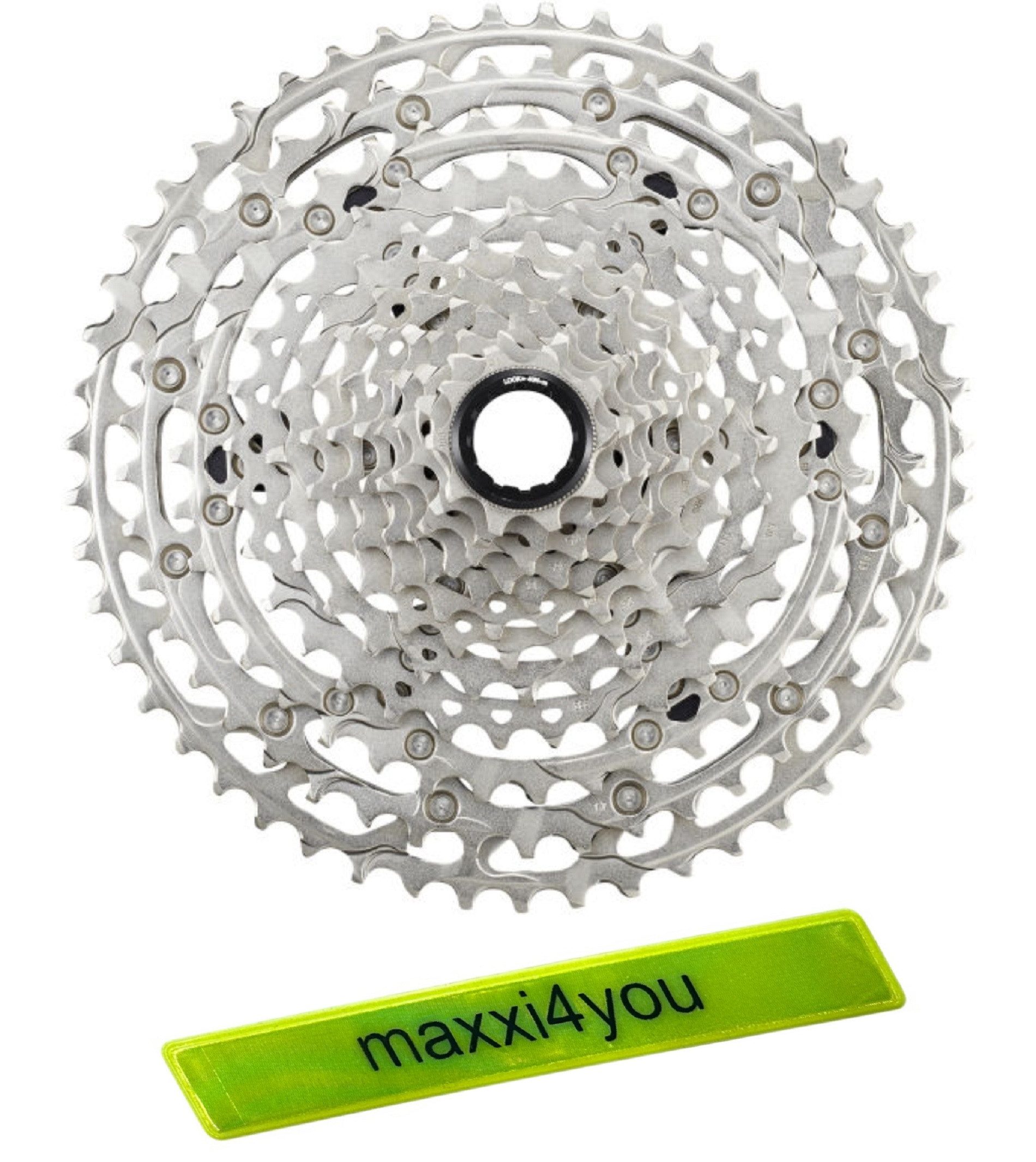 maxxi4you Schaltwerk Shimano Kassetten Sprocket CS-M6100 10-51 Zähne inkl. Reflexband