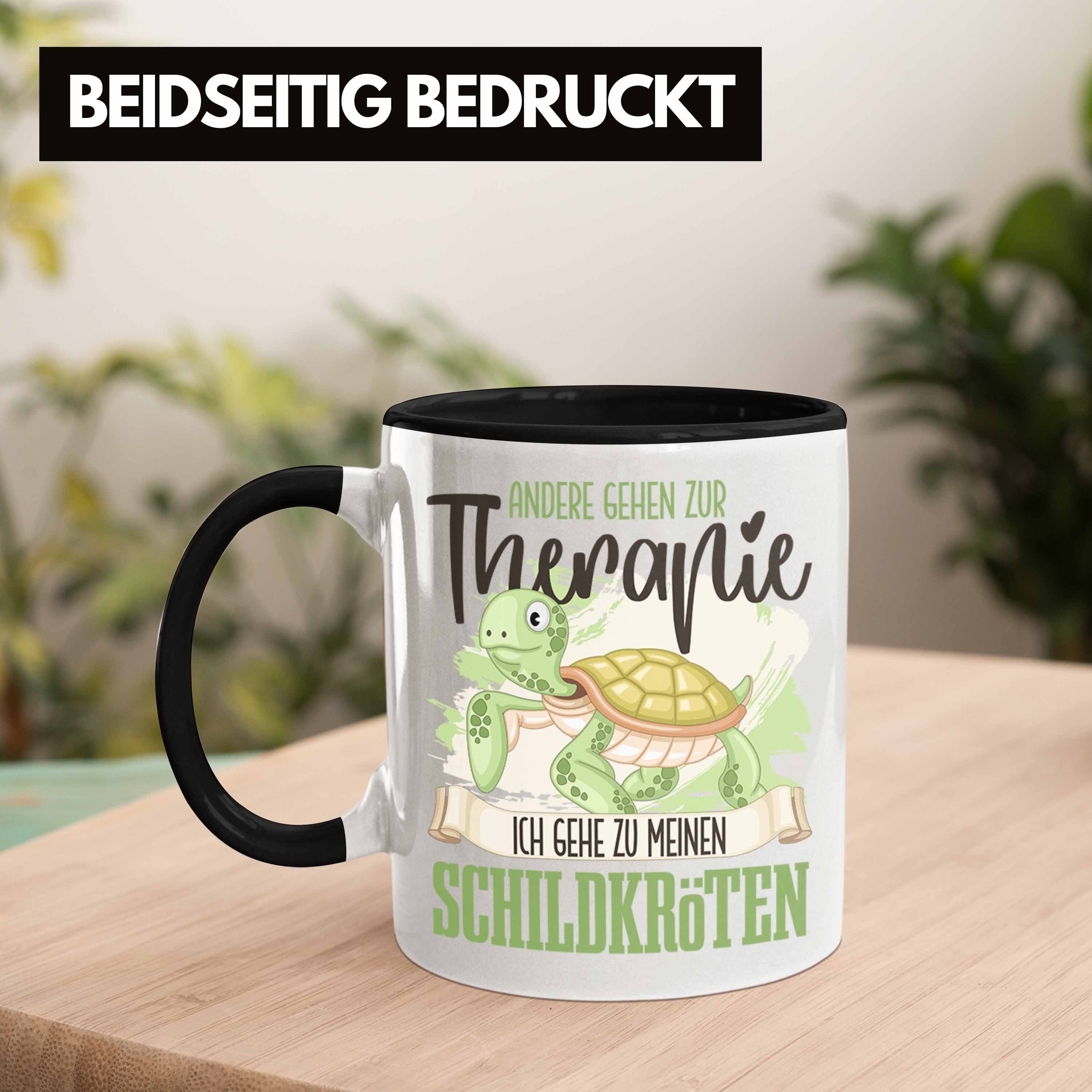 Tasse The Trendation Tasse für - Geschenk Besitzer Schildkröten Trendation Schwarz Schildkröten