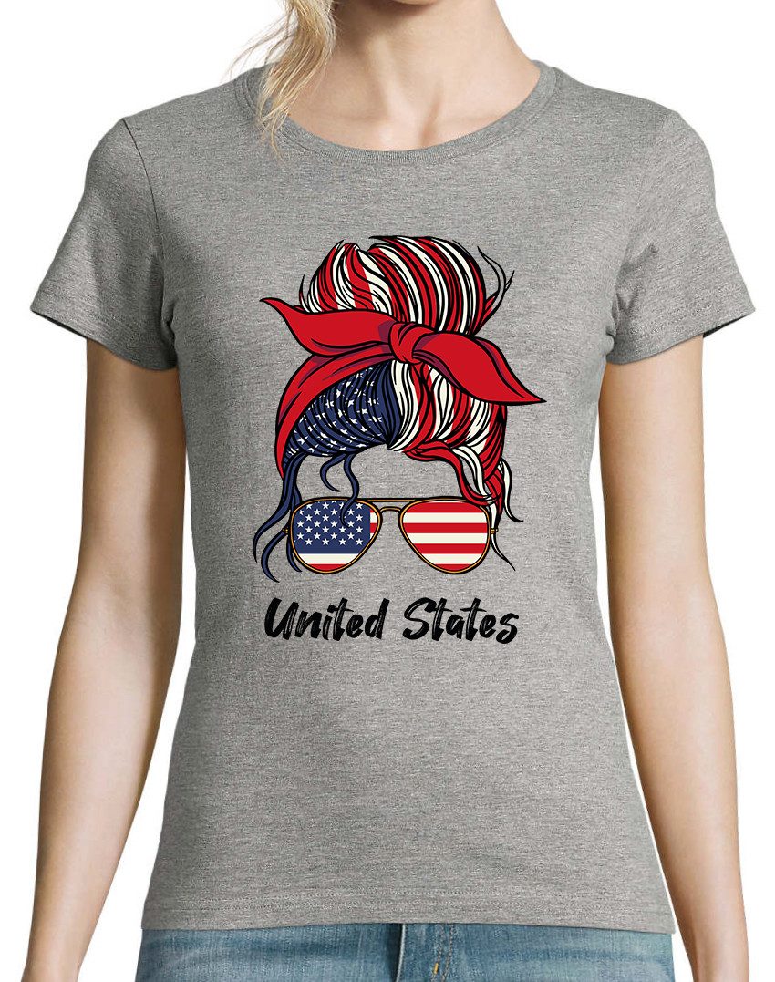 Youth Designz Print-Shirt USA Flagge Damen günstig online kaufen