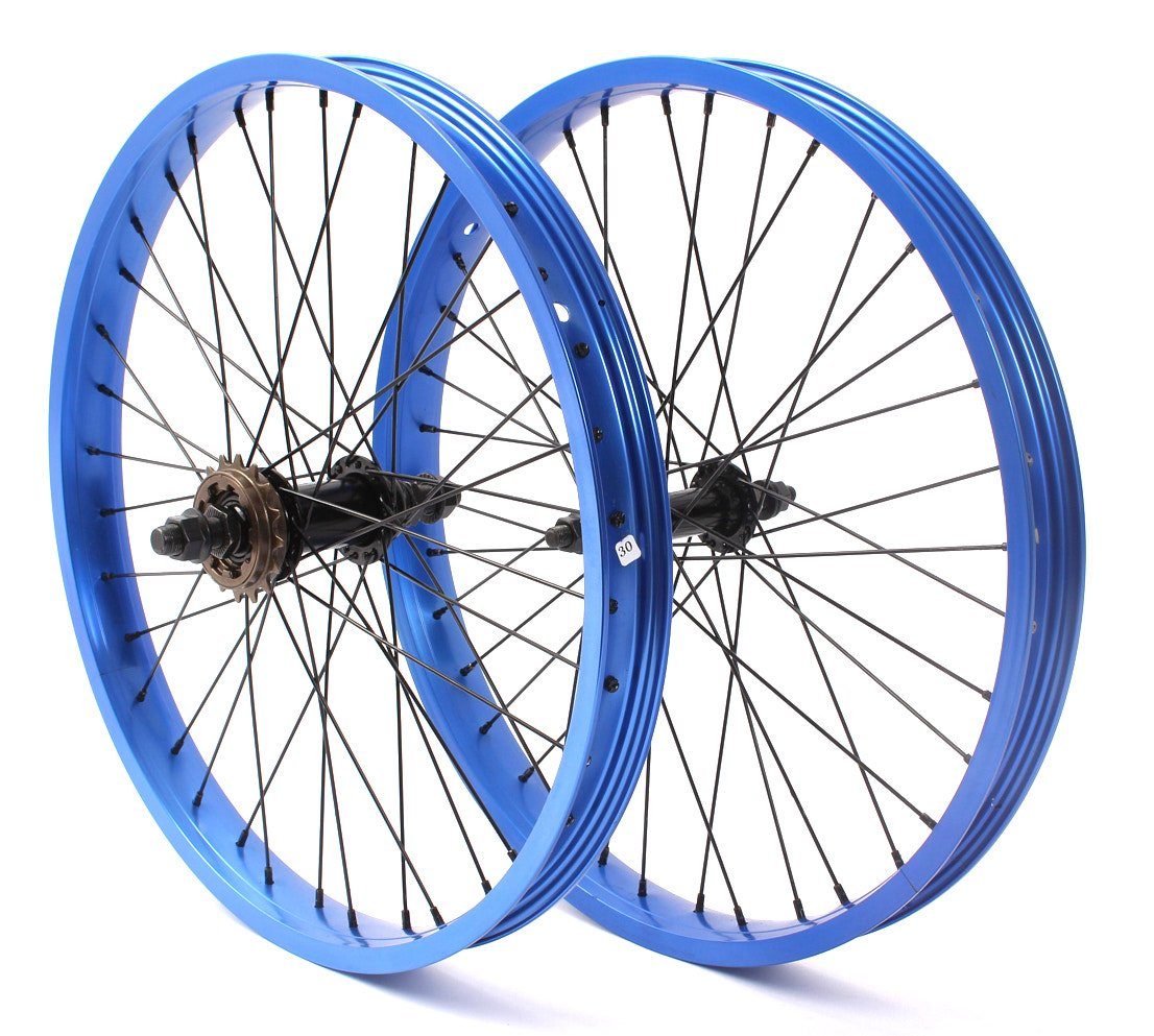 KHEbikes Fahrrad-Laufrad BMX Laufradsatz CHRIS BÖHM 20 Zoll blau