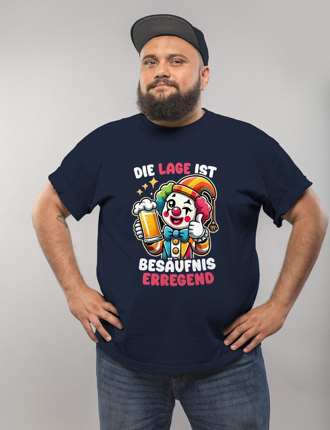 MoonWorks Print-Shirt Herren T-Shirt Party Feiern günstig online kaufen