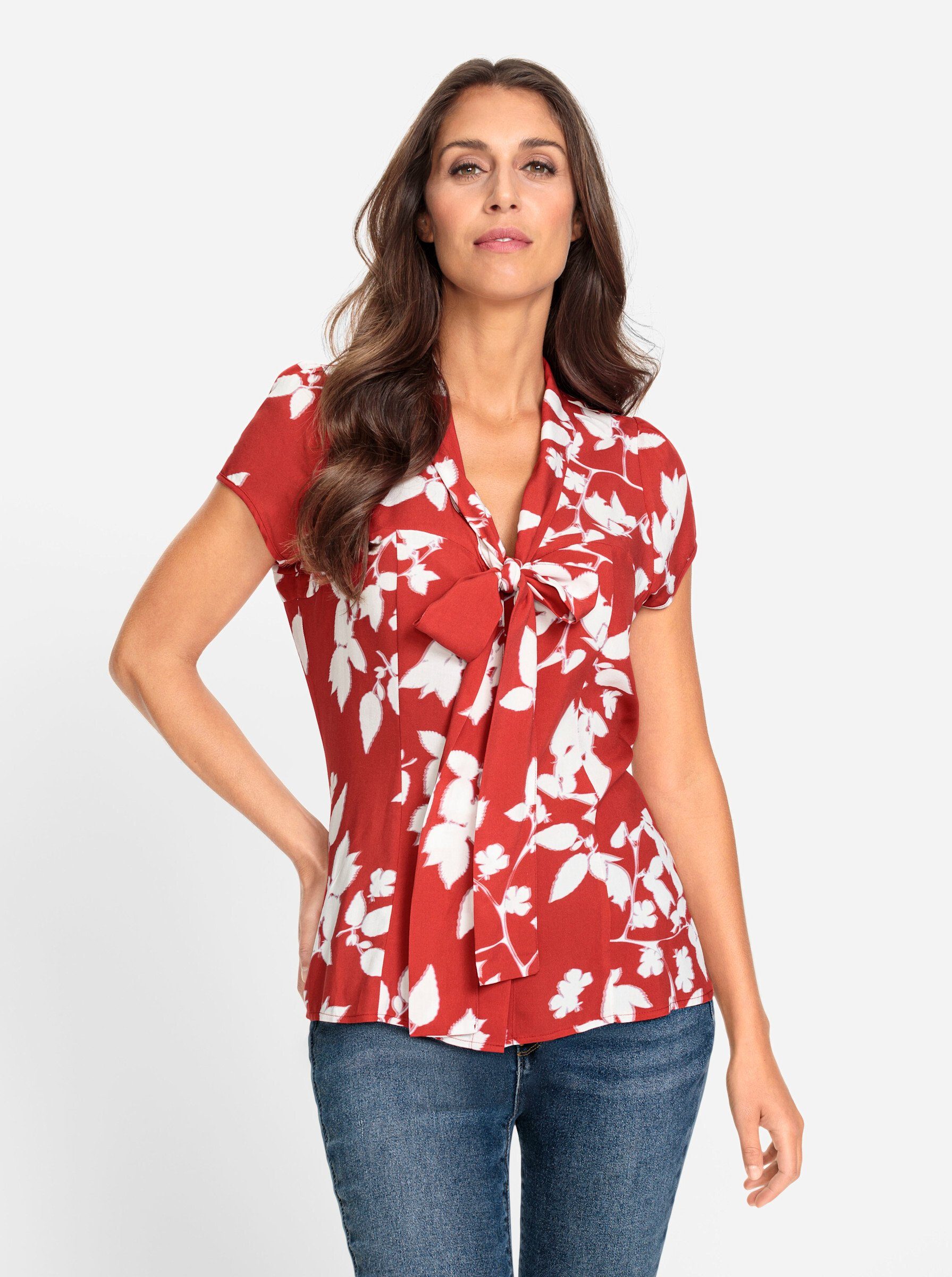Klassische Bluse Druckbluse