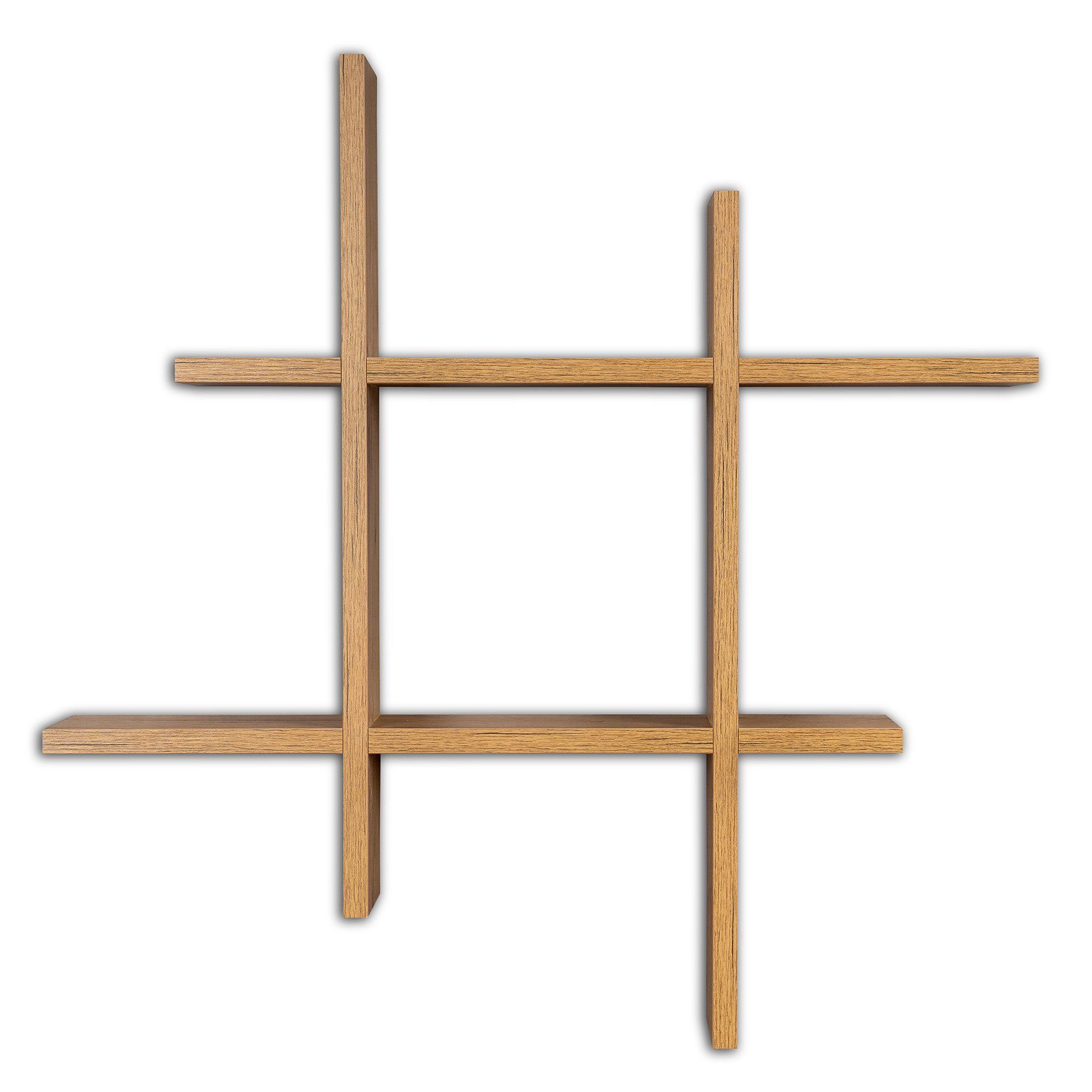 Levandeo® Wandregal, levandeo Hashtag Regal 75x75cm Wandregal Holz Wildeich günstig online kaufen