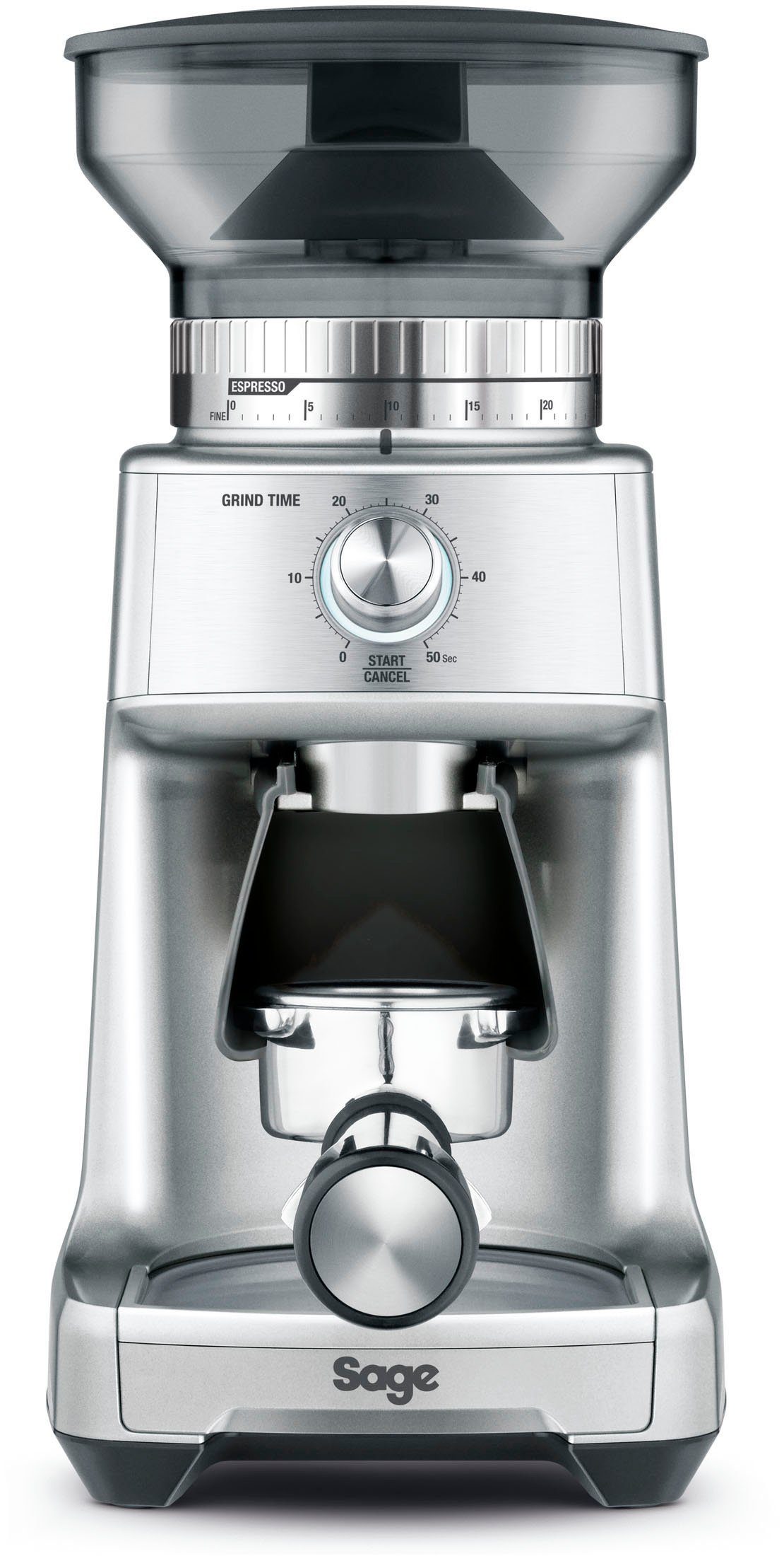 Sage Kaffeemühle the Dose Control SCG600SIL, 240 Kegelmahlwerk, g Pro 350 Bohnenbehälter W
