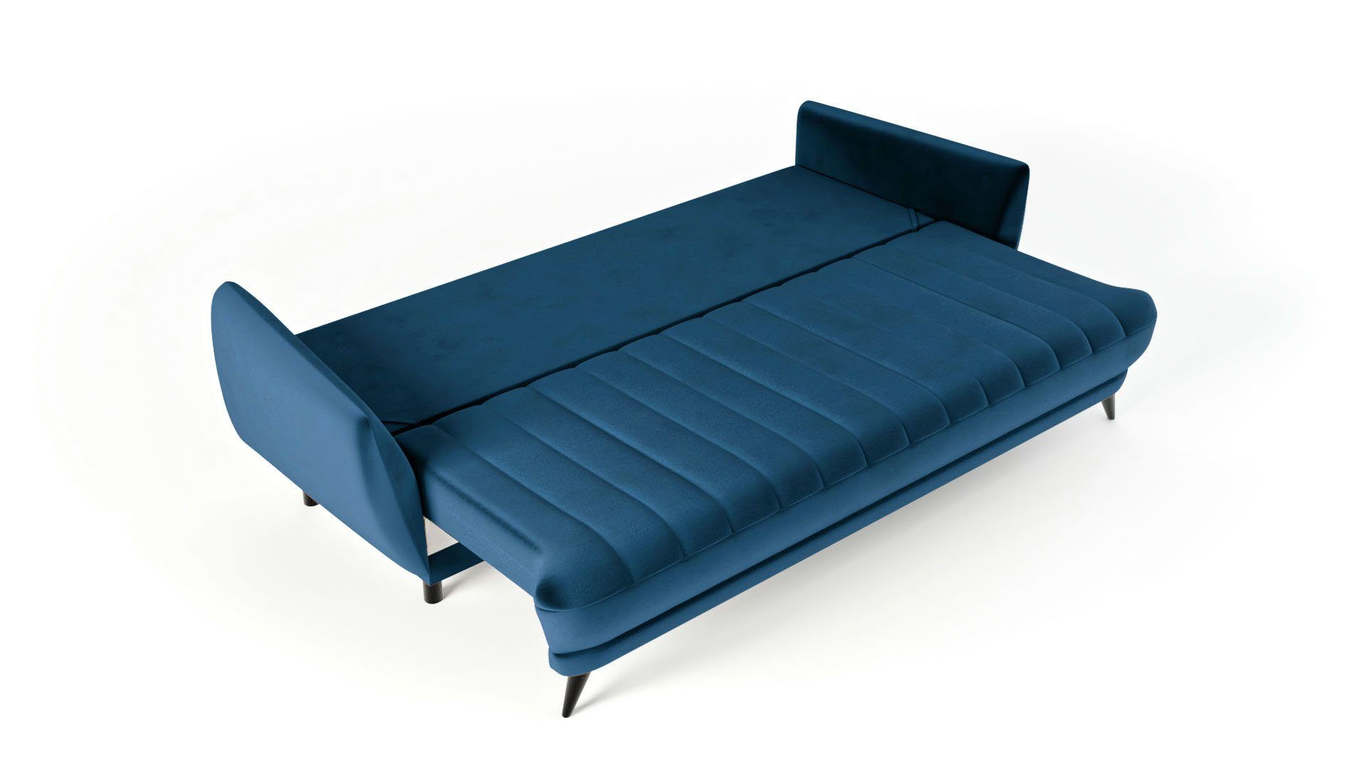Siblo Rolo 3-Sitzer 3 Blau bequemes Wohnzimmer 3-Sitzer Elegantes Sofa modernes Dreisitziges Sofa Sofa - - -